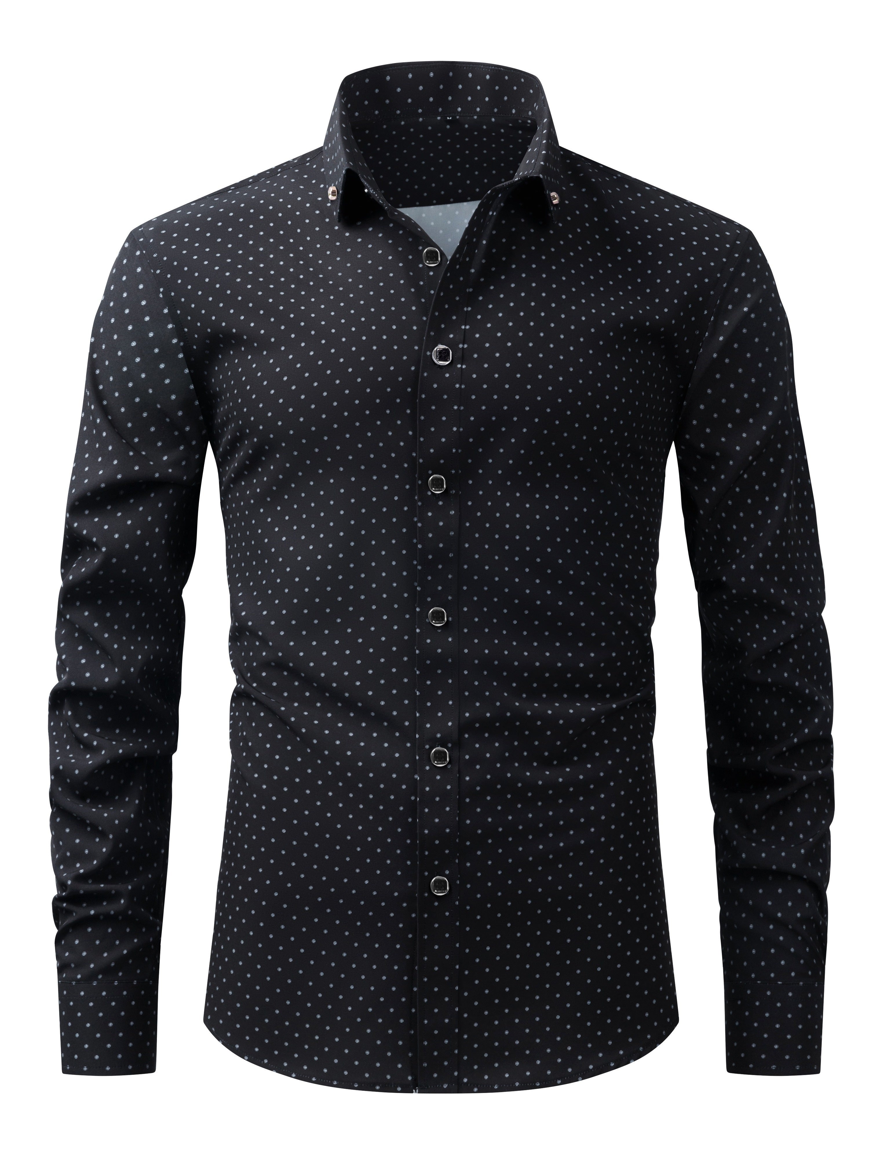 Men's Long-Sleeve Shirt, Floral, Business Formal