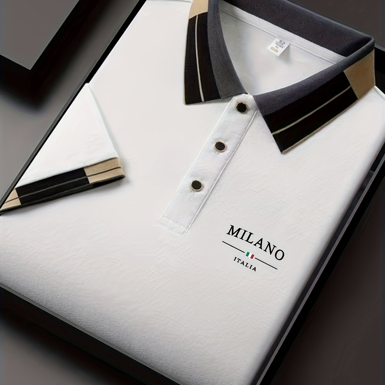 Men's Polo Shirt, Milano Print, Breathable Casual