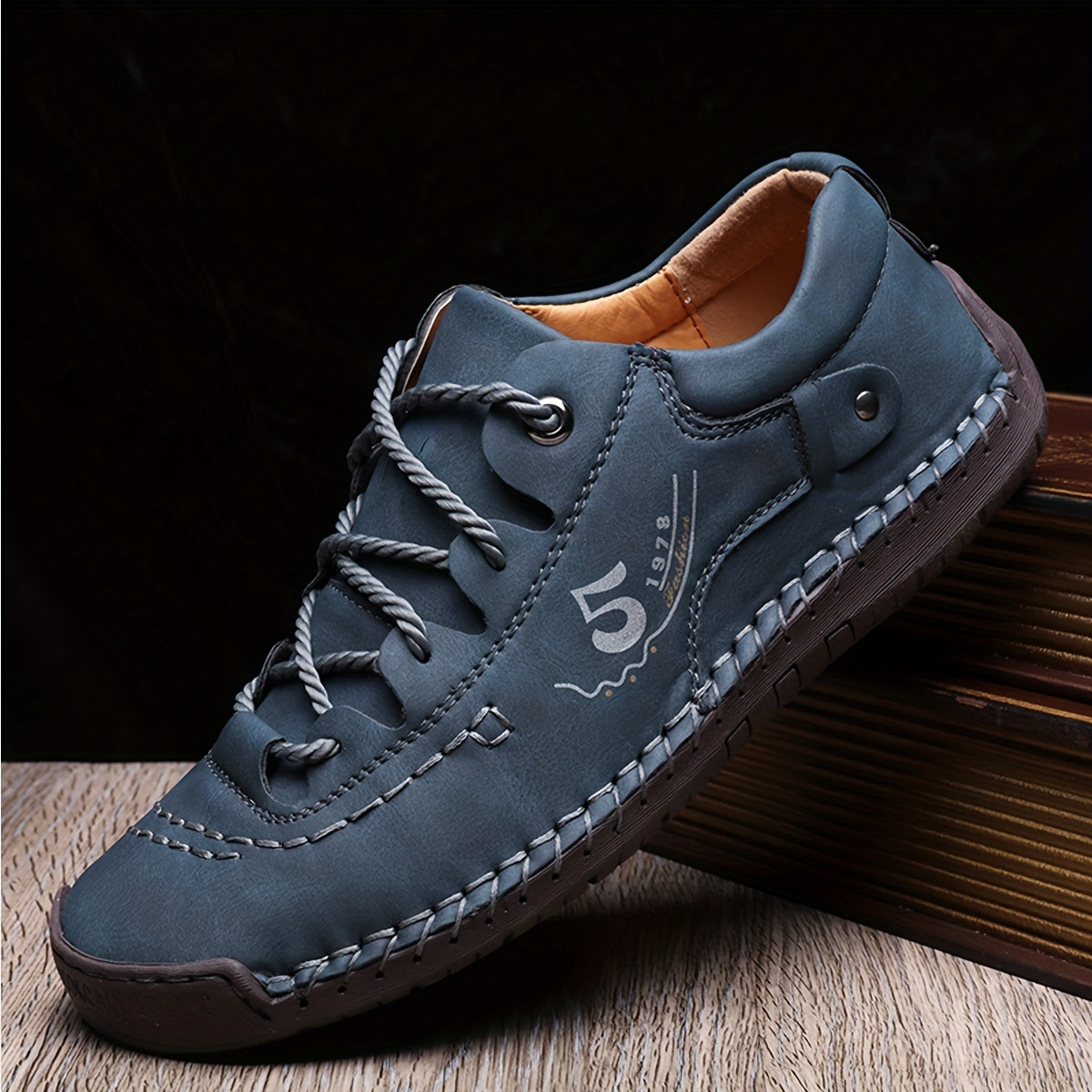 Men's Handmade Casual Sneakers, Outdoor Walking
