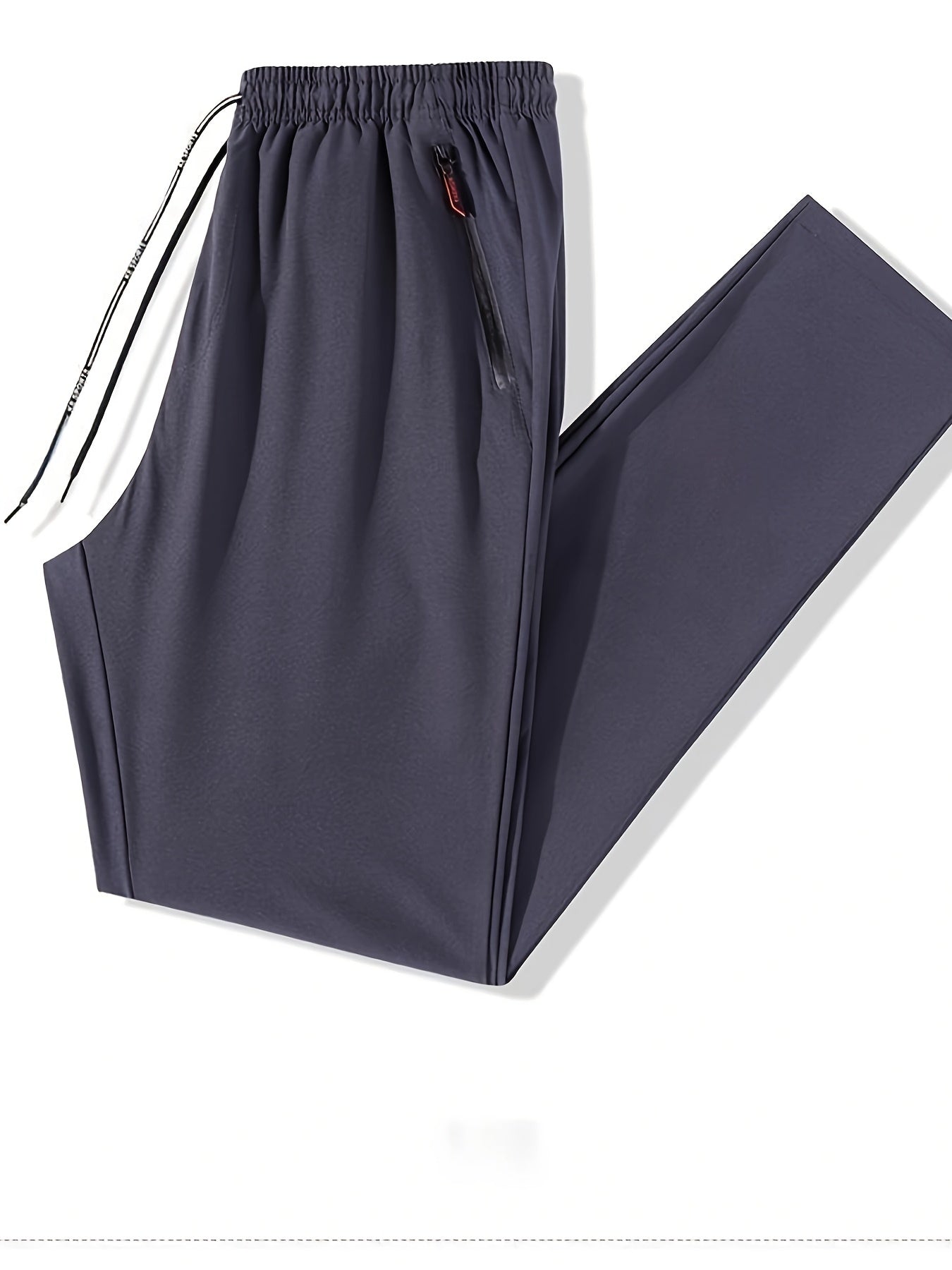Men's Casual Trousers, Elastic Waist, Straight Loose Fit