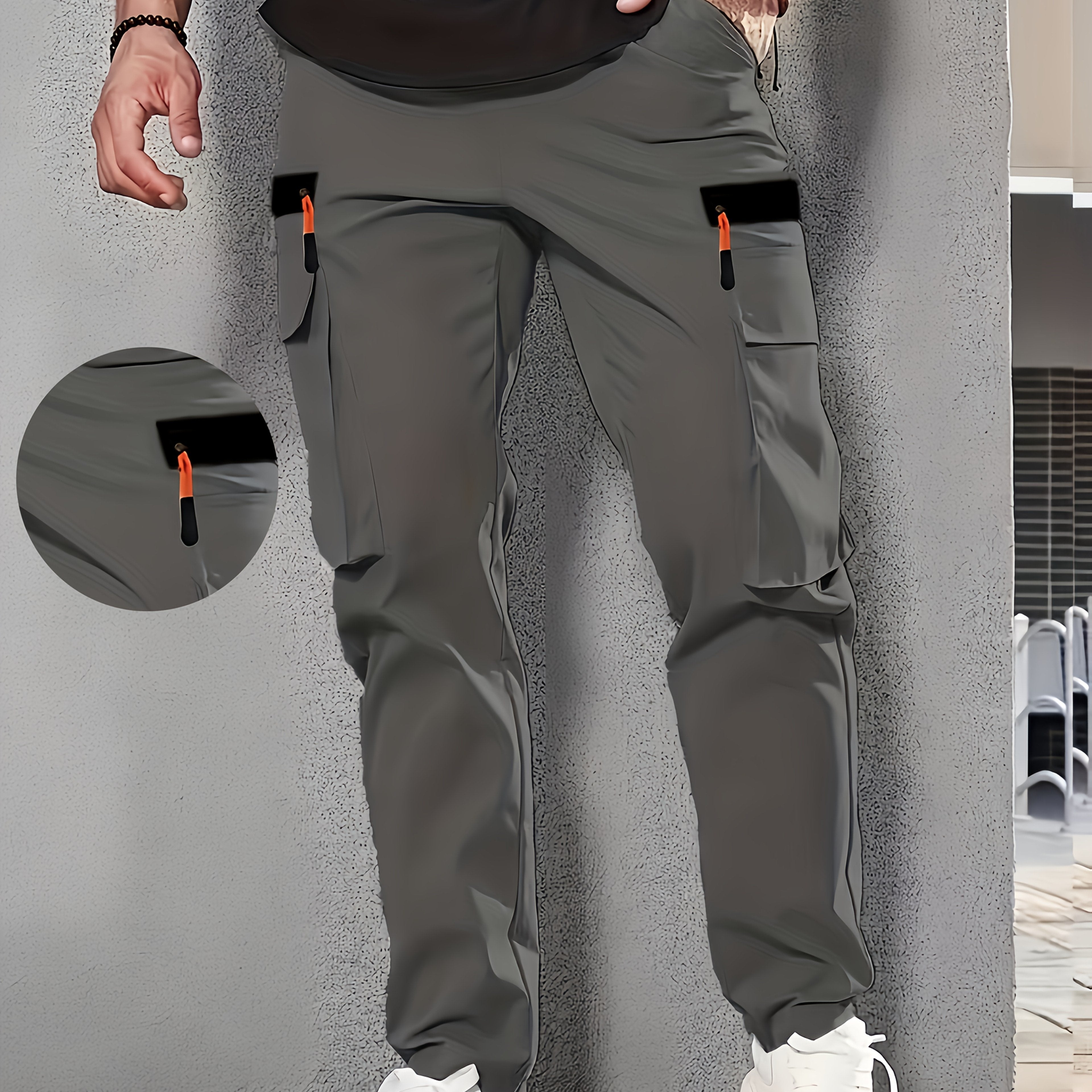 Men's Cargo Pants, Straight-Leg, Loose Multi-Pocket