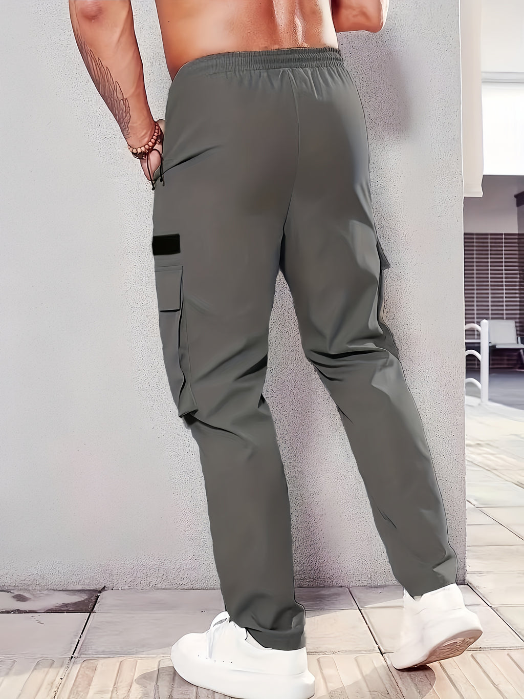 Men's Cargo Pants, Straight-Leg, Loose Multi-Pocket