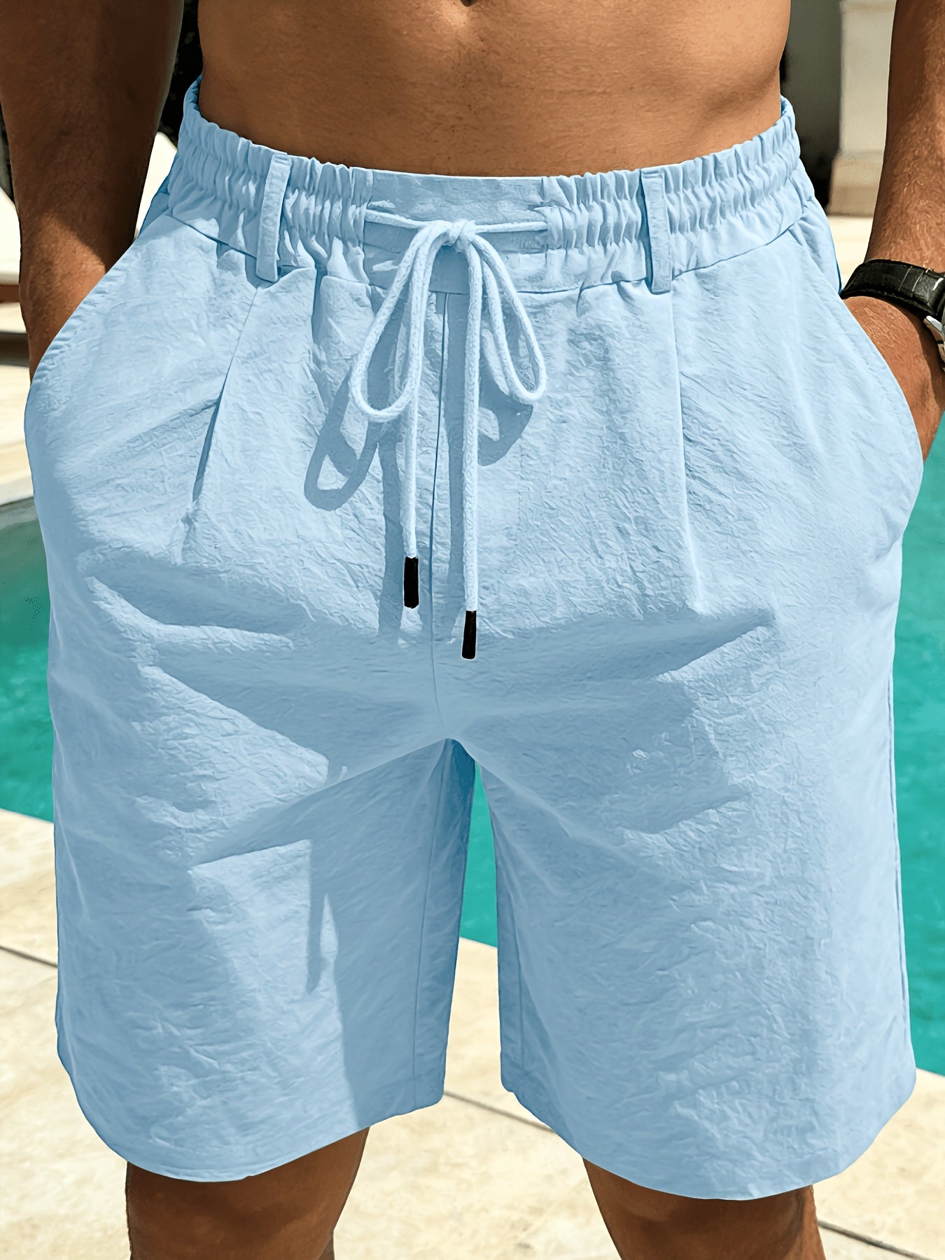 Men's Linen Shorts, Breathable, Retro Casual Summer