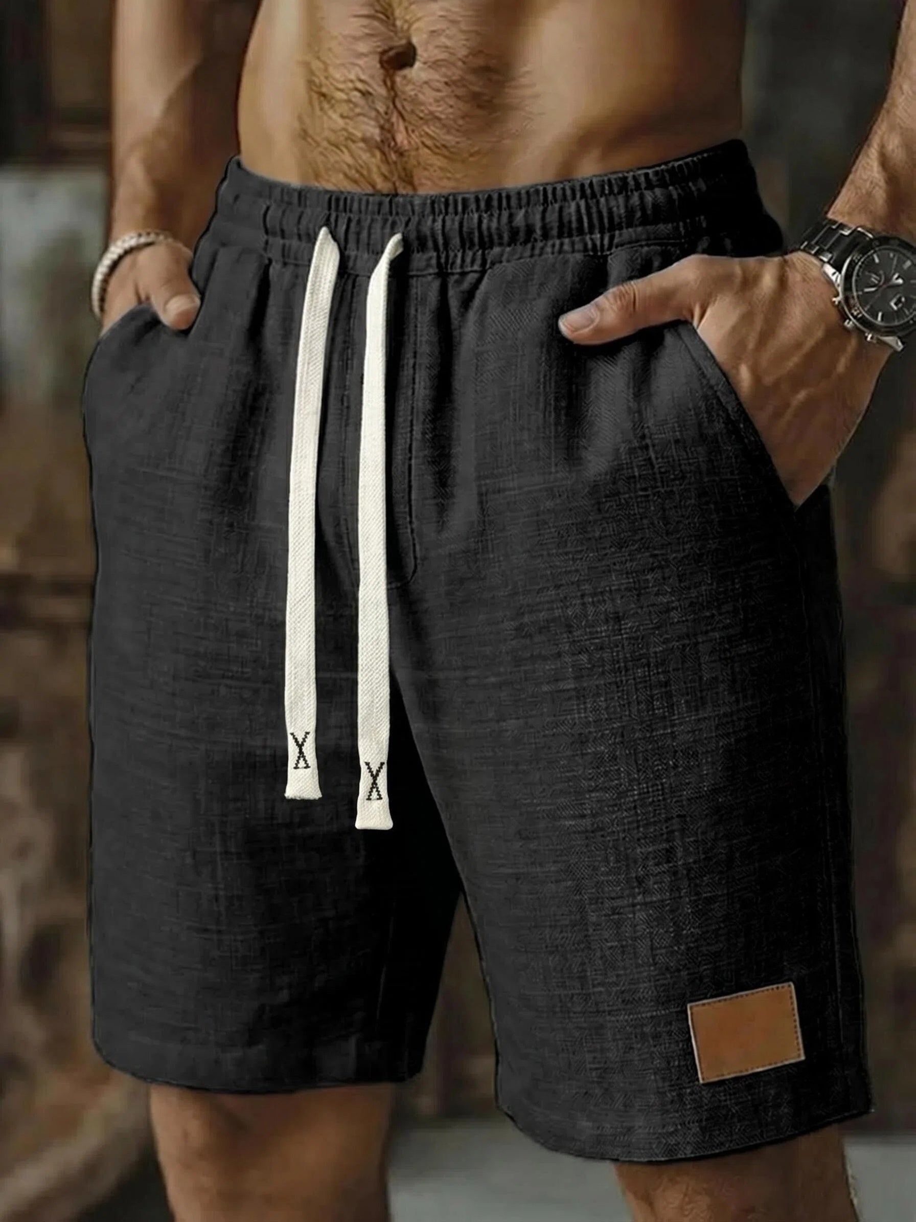 Men's Summer Shorts, Drawstring, Casual with Pockets