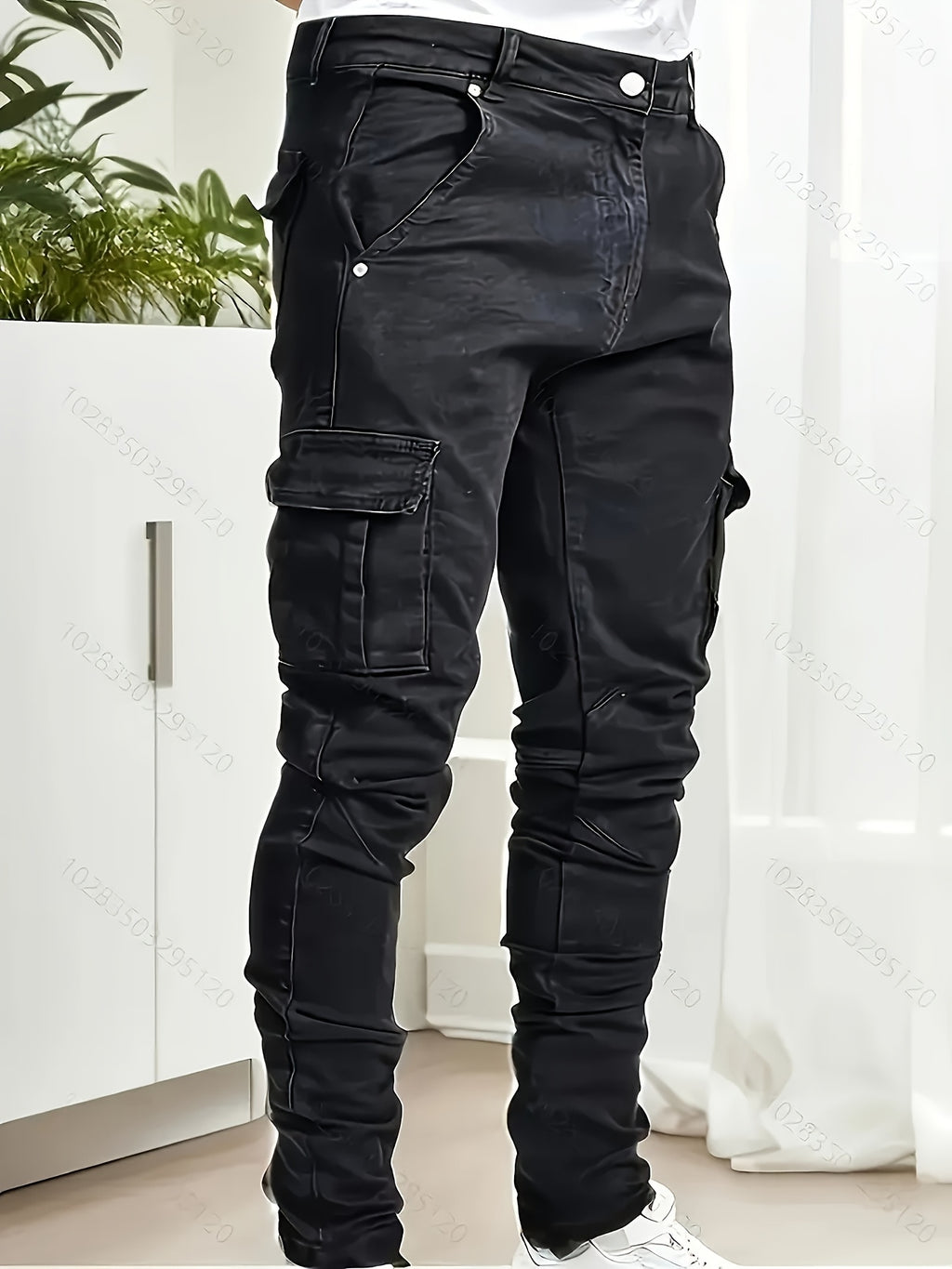 Men's Jeans, Black, Slim-Fit Stretch