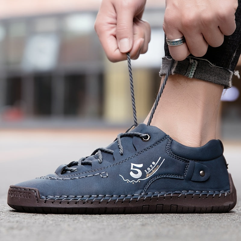 Men's Handmade Casual Sneakers, Outdoor Walking