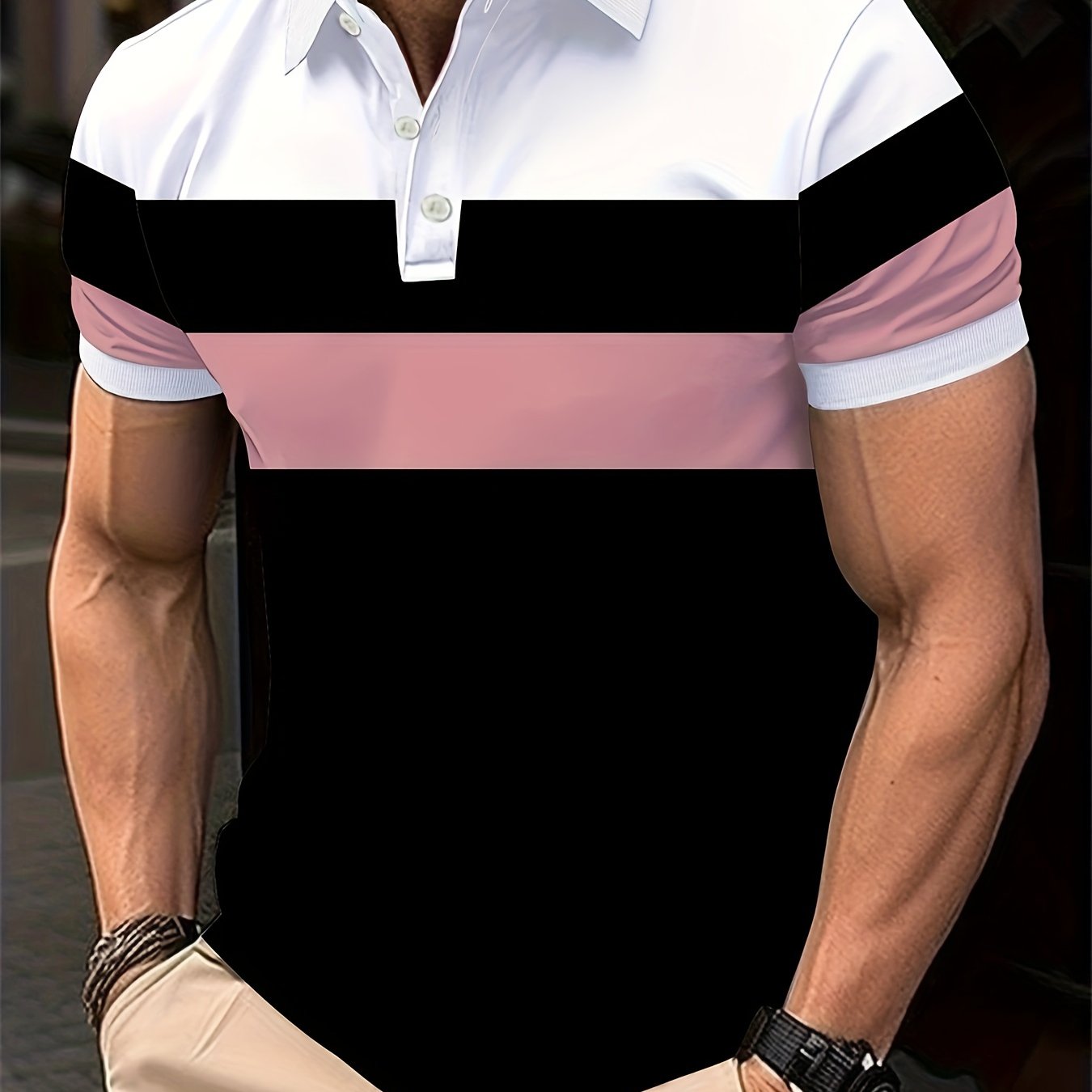 Men's Polo Shirt, Stand-Up Collar, Breathable