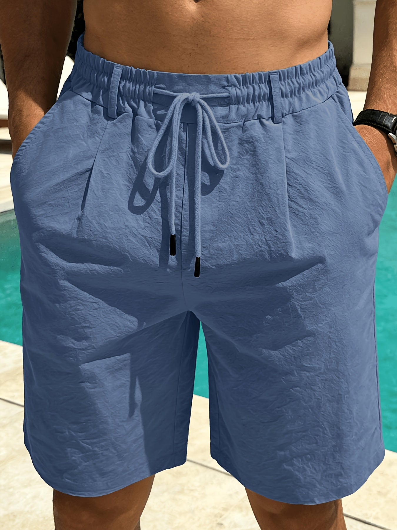 Men's Linen Shorts, Breathable, Retro Casual Summer