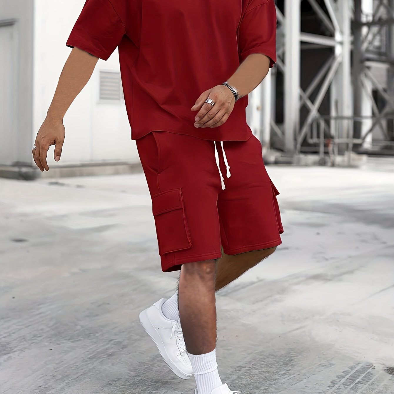 Men's Sport Shorts Set, Casual Two-Piece