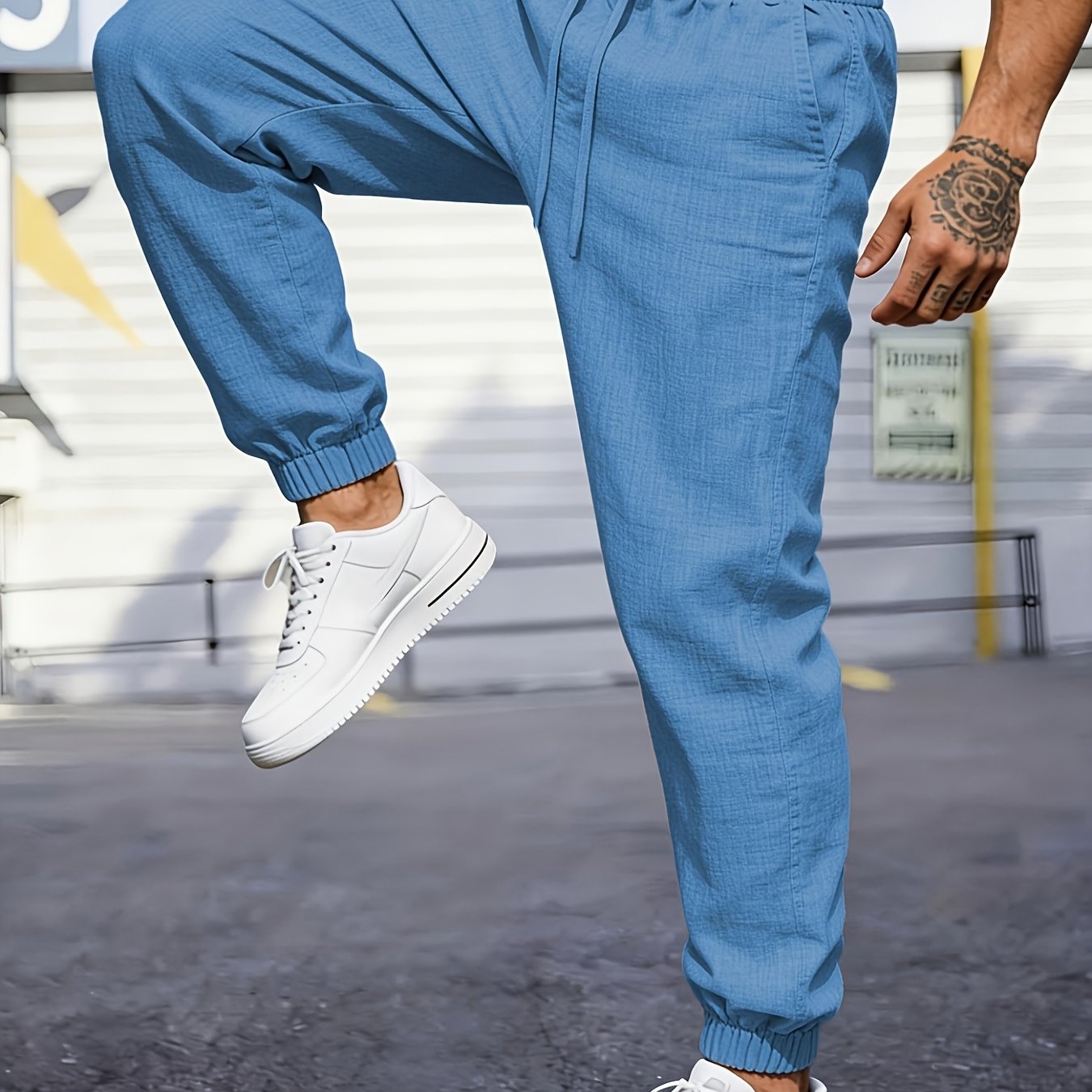 Men's Linen Joggers, Lightweight, Drawstring