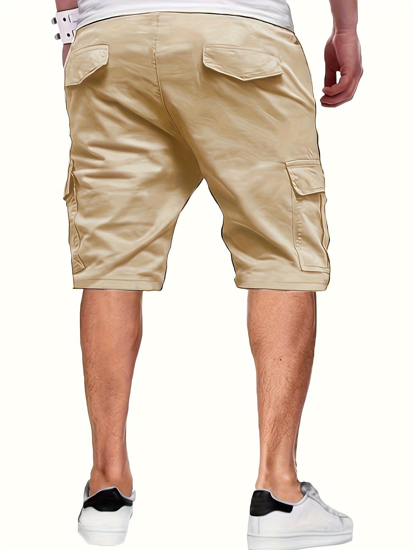 Men's Cargo Shorts, Loose Athletic Mid-Length, Summer Casual