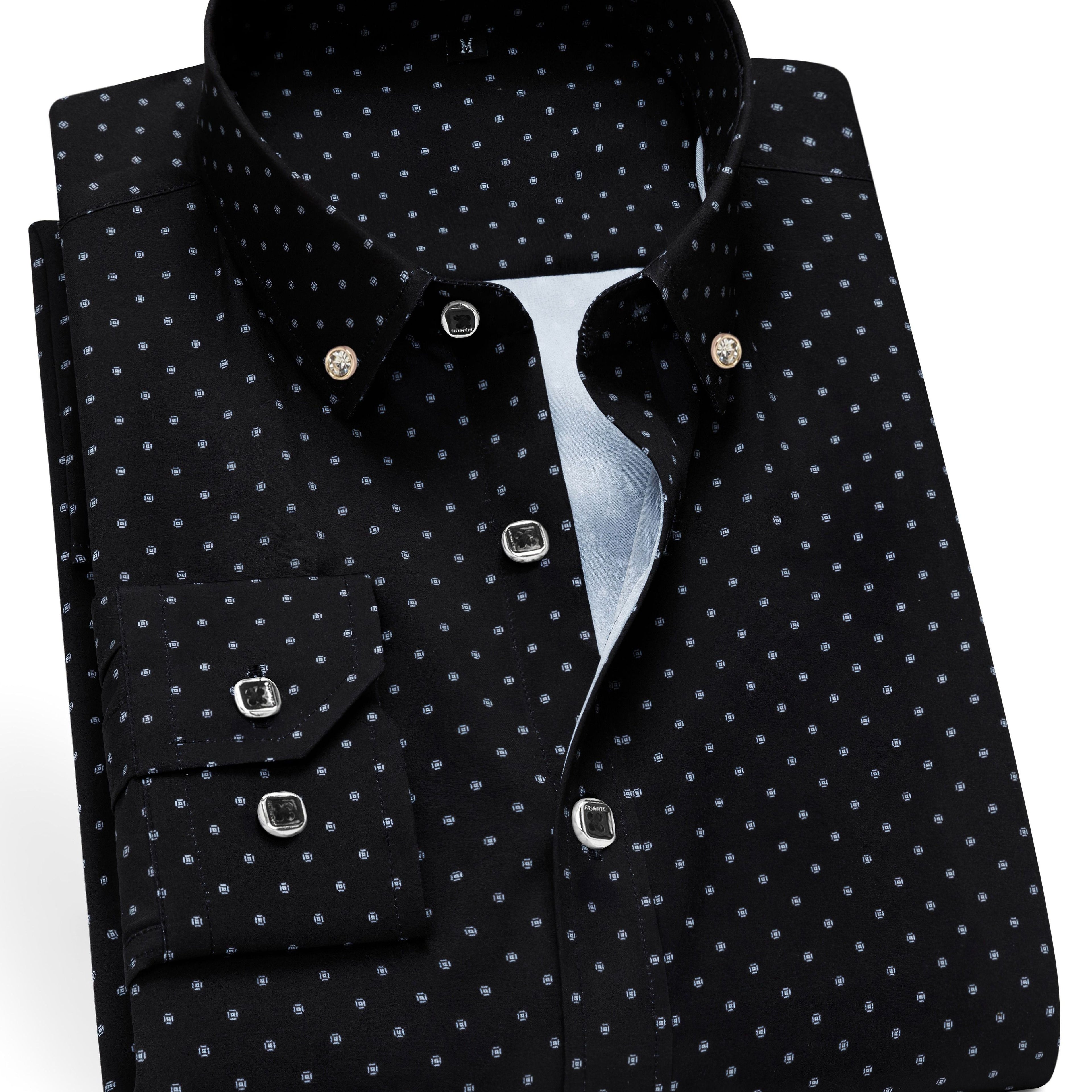 Men's Long-Sleeve Shirt, Floral, Business Formal