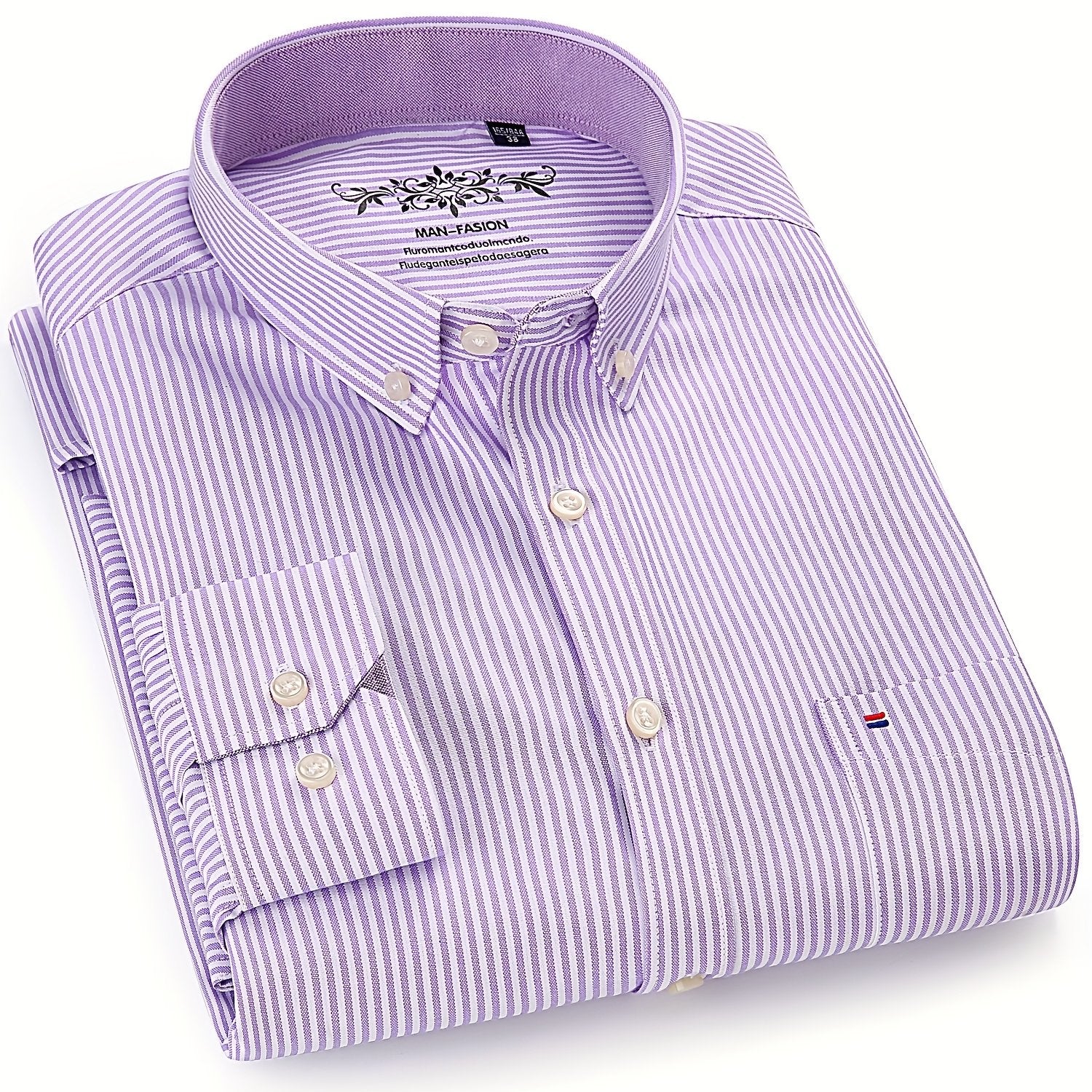 Men's Long-Sleeve Shirt, Classic Stripe, Business