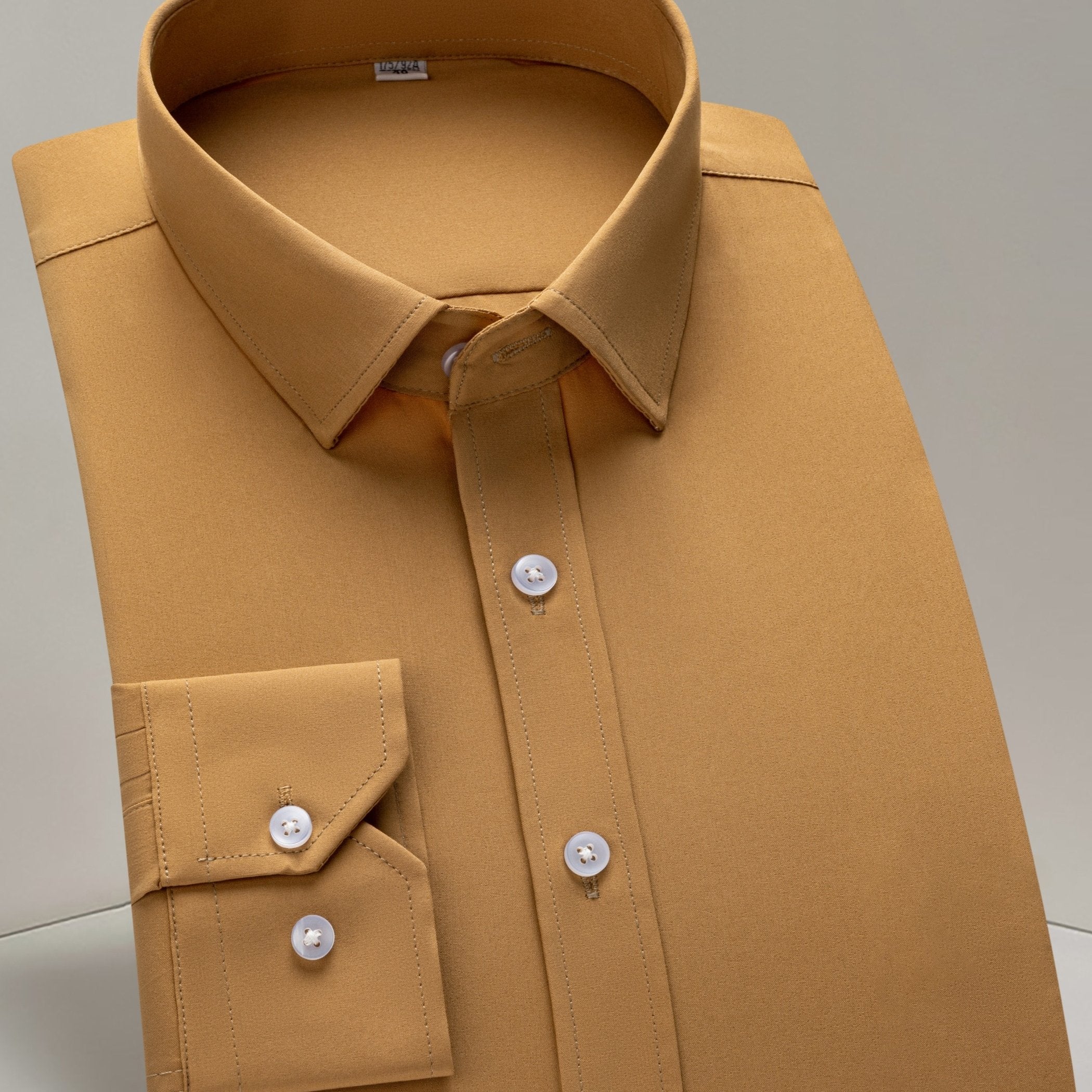 Men's Long-Sleeve Shirt, Solid, Stretch Business