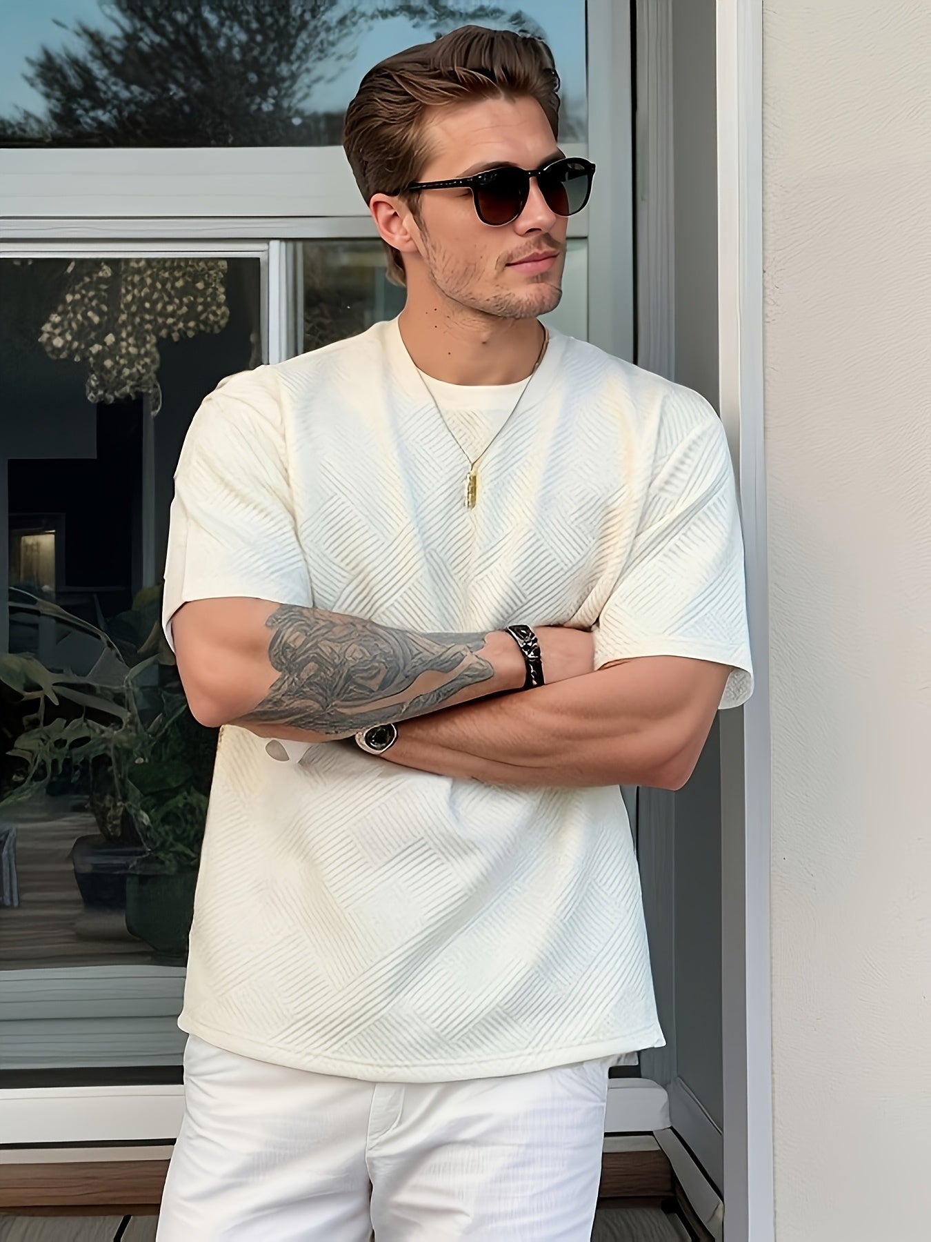 Men's Crew-Neck T-Shirt, Solid, Everyday