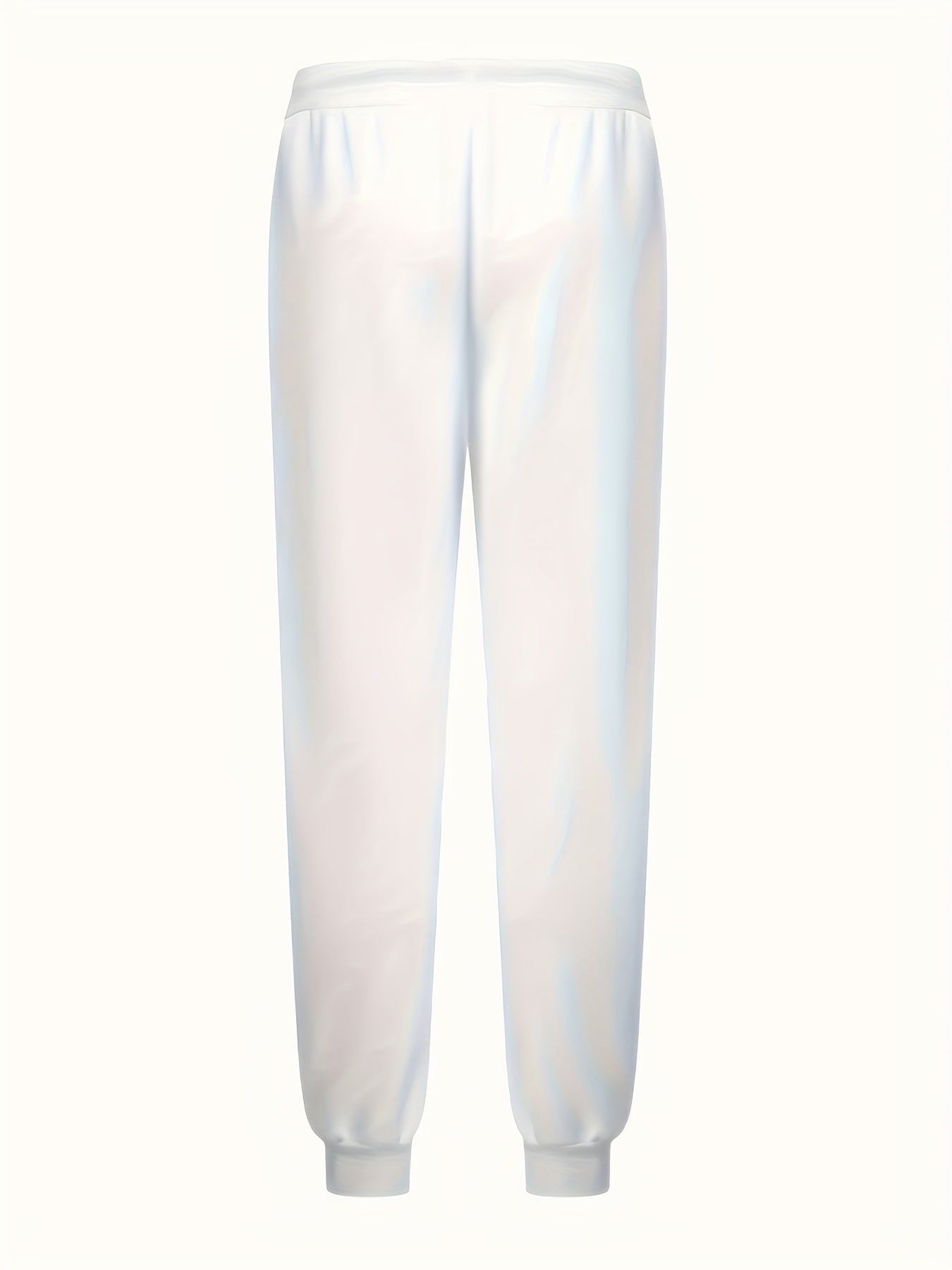 Men's Sports Joggers, Letter Print, Tapered