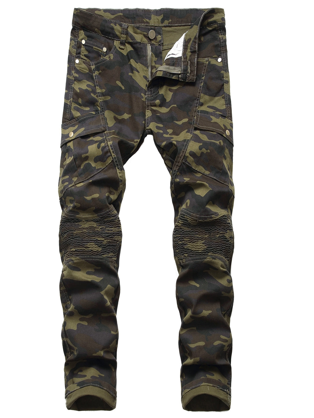 Men's Stretch Jeans, Slim Fit, Distressed Straight-Leg