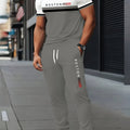 Men's Printed T-Shirt & Pants Set, Casual