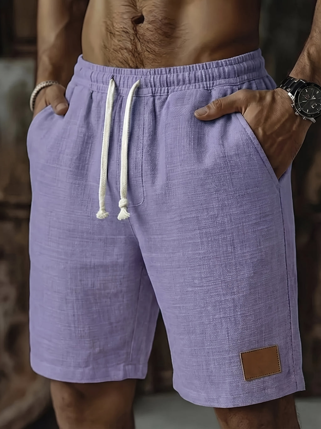Men's Summer Shorts, Drawstring, Casual with Pockets