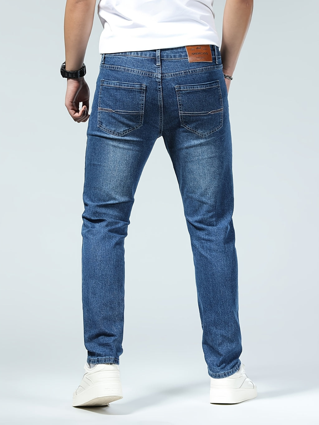 Men's Jeans, Blue Wash, Slim-Fit Stretch