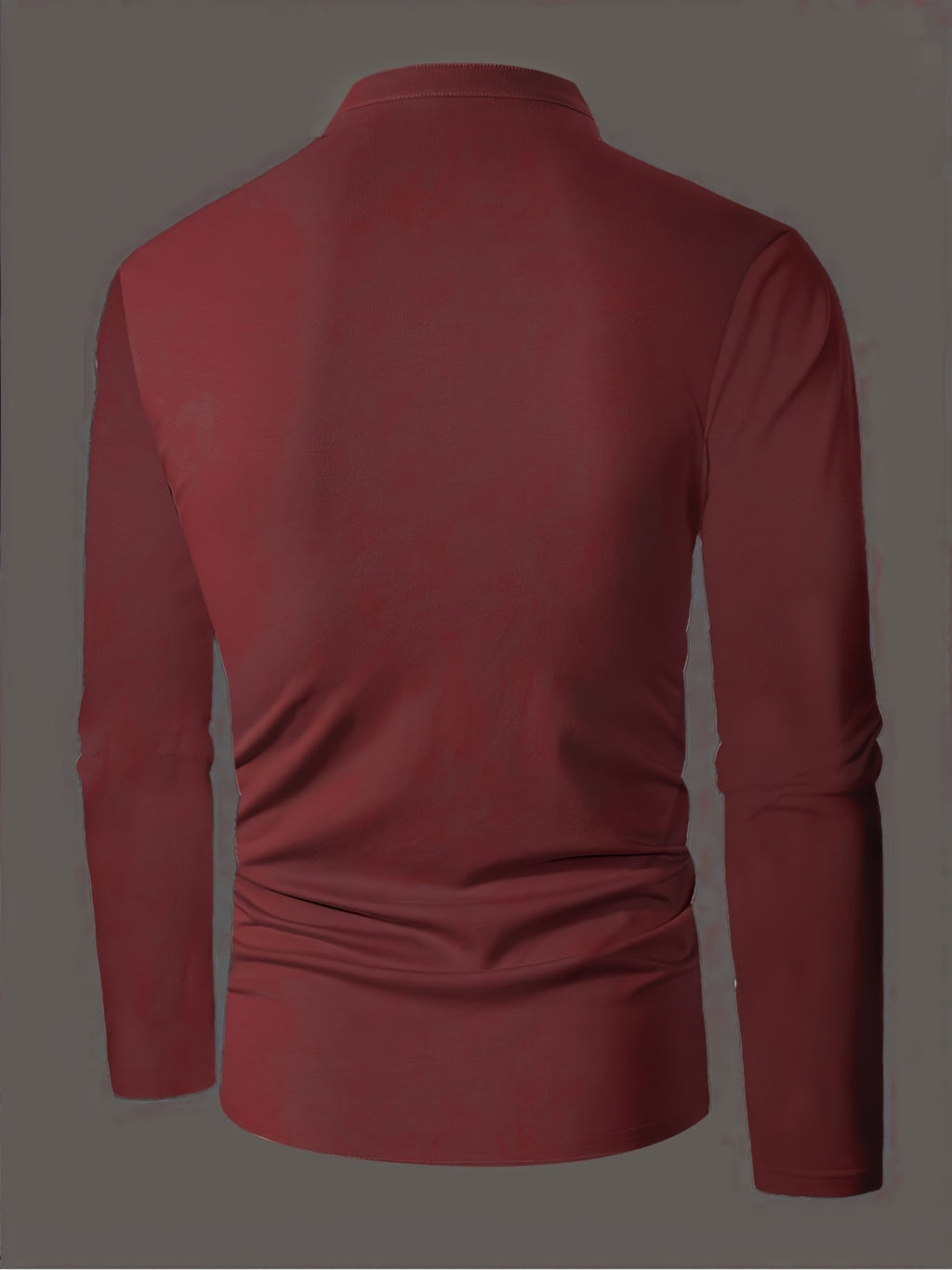 Men's Long-Sleeve Polo Shirt, Button-Up, Casual