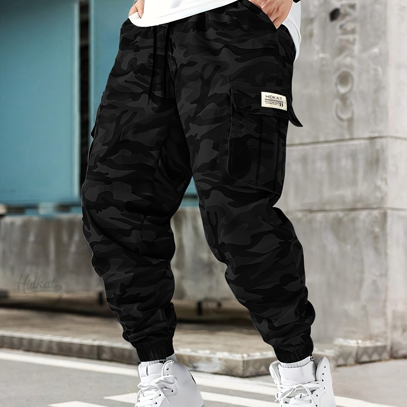 Men's Camo Cargo Pants, Heavy-Duty, Belt-Loop Outdoor