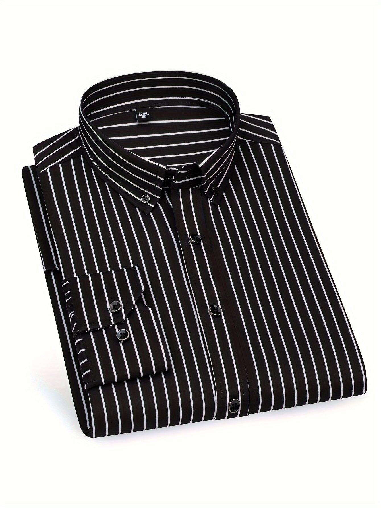 Men's Long-Sleeve Shirt, Vertical Stripe, Slim Dress