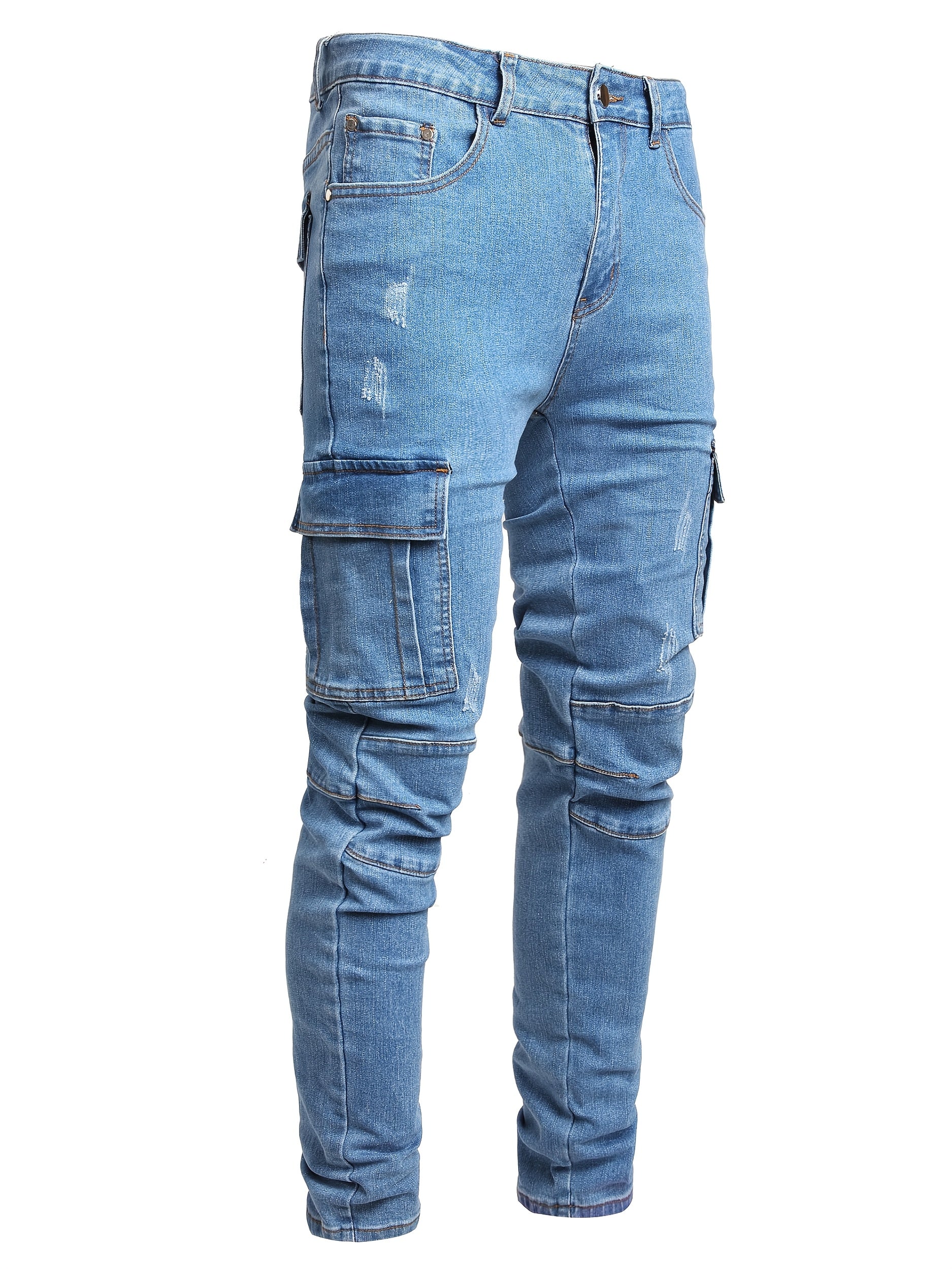 Men's Jeans, Ripped, Stretch Slim Fit