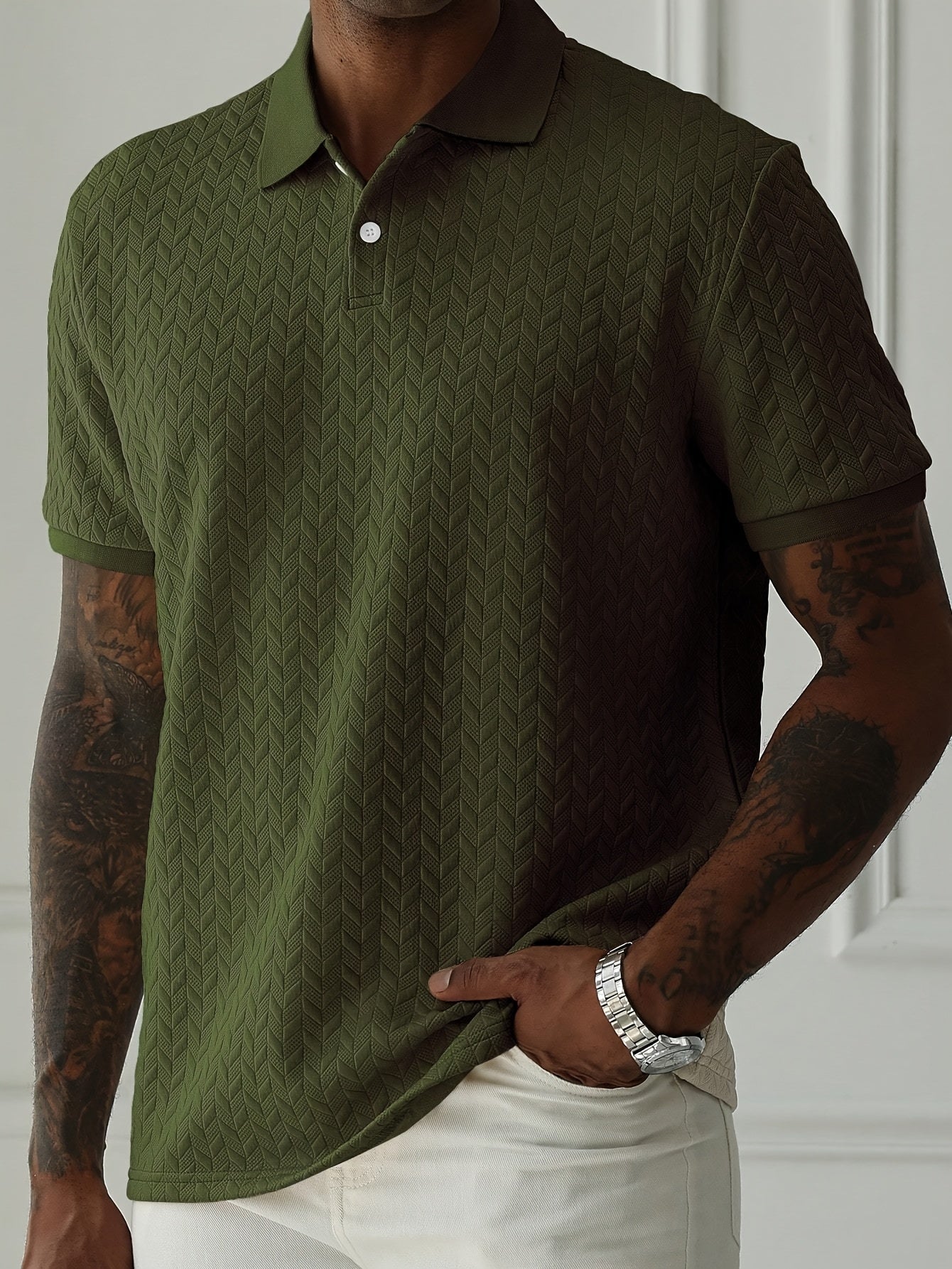 Men's Short-Sleeve Shirt, Casual Solid
