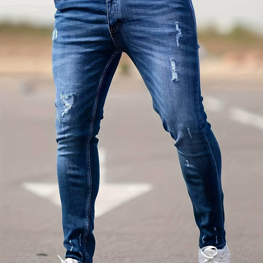 Men's Jeans, Tapered, Slim Distressed