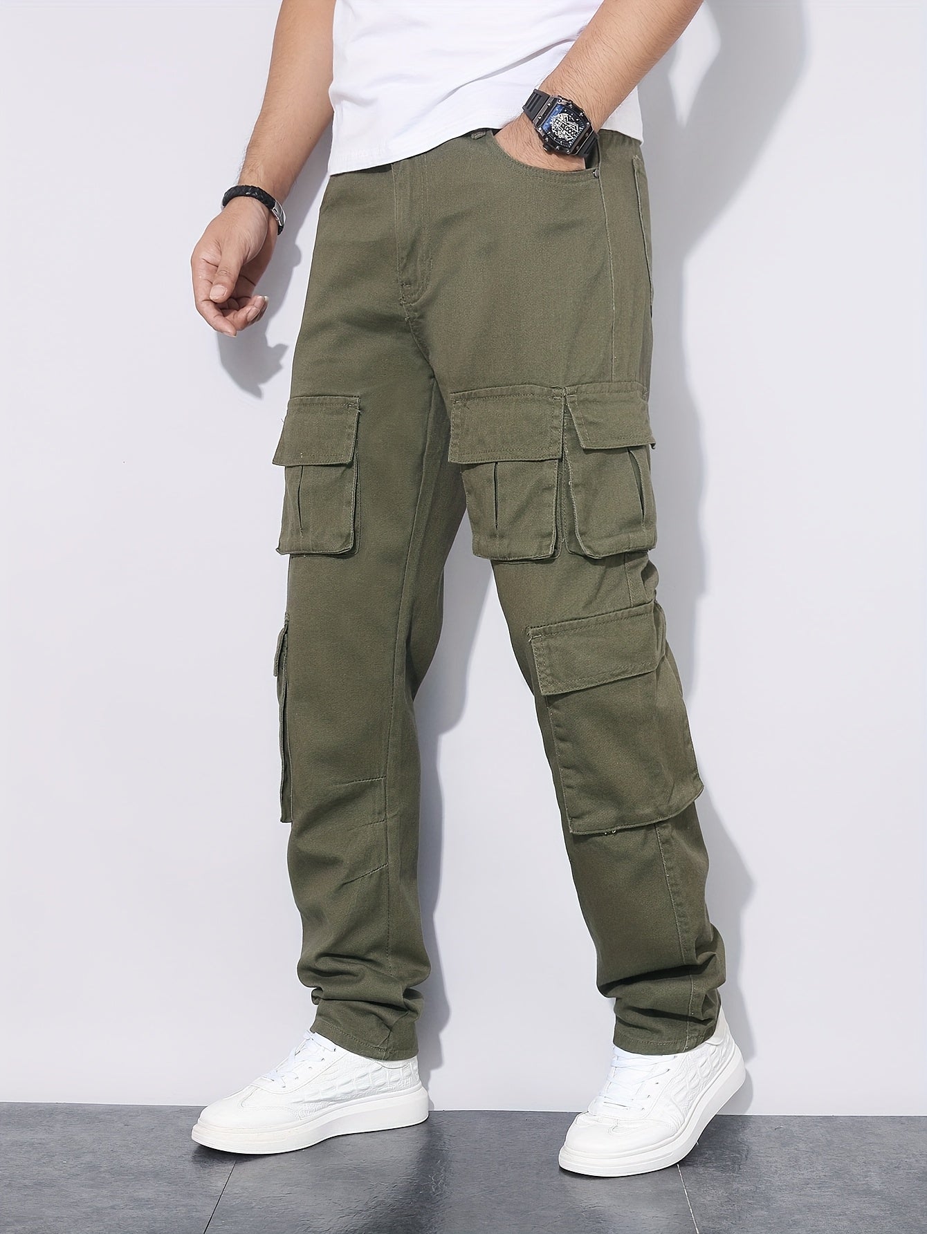 Men's Jeans, Multi-Pocket, Slim Straight Workwear