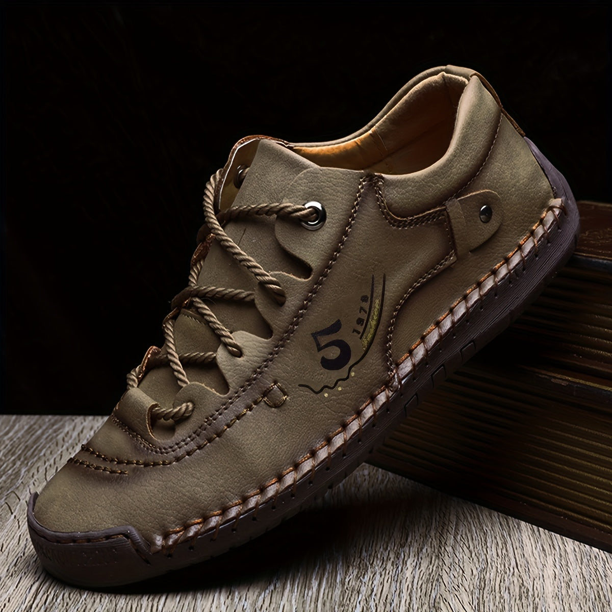Men's Handmade Casual Sneakers, Outdoor Walking