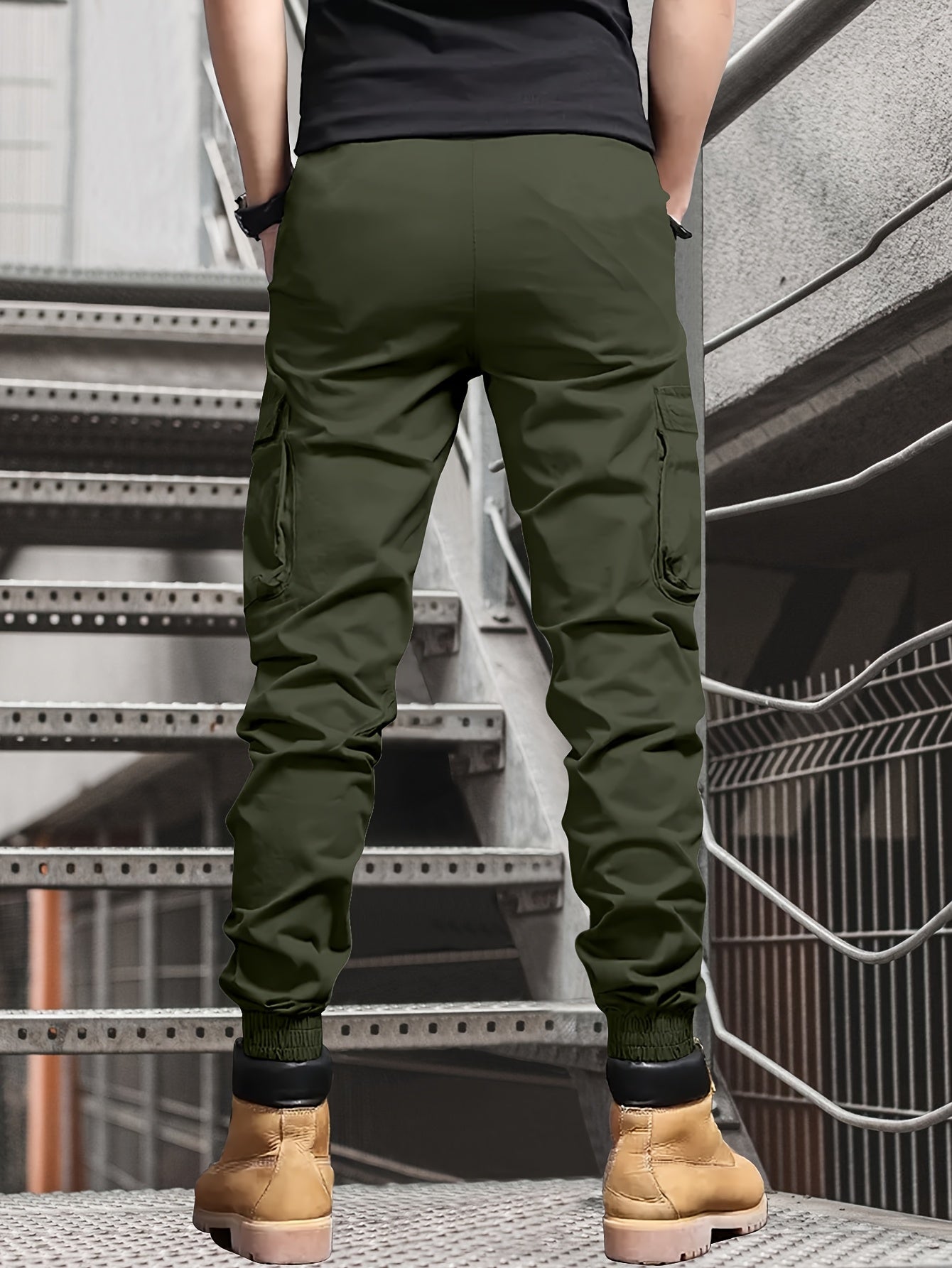 Men's Casual Ankle Pants, Drawstring, Tapered Lightweight