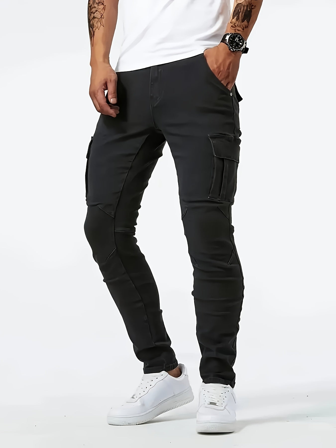 Men's Jeans, Black, Slim-Fit Stretch