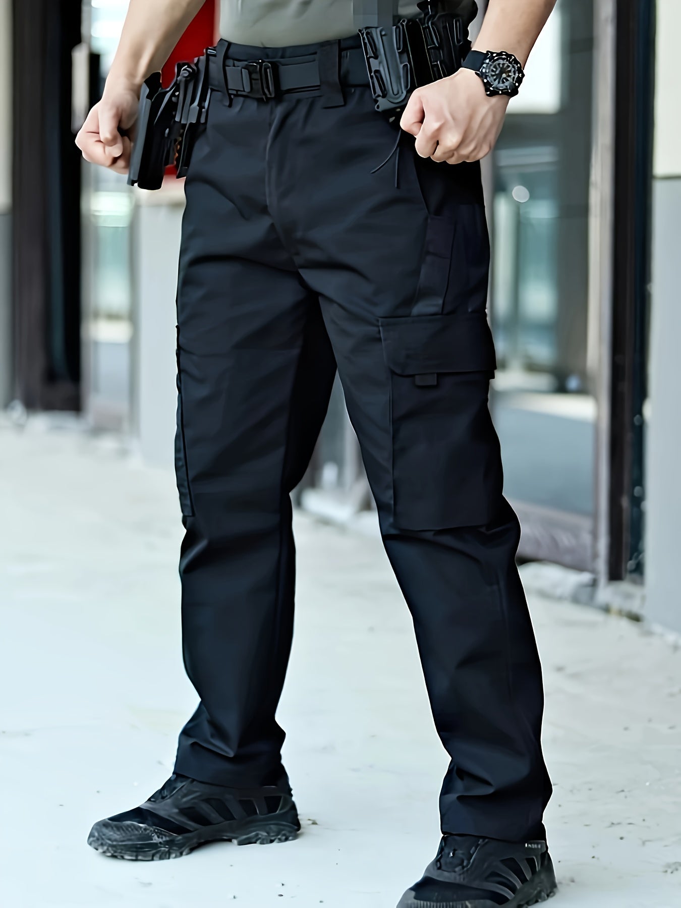 Men's Tactical Cargo Pants, Multi-Pocket, Stretch Ripstop