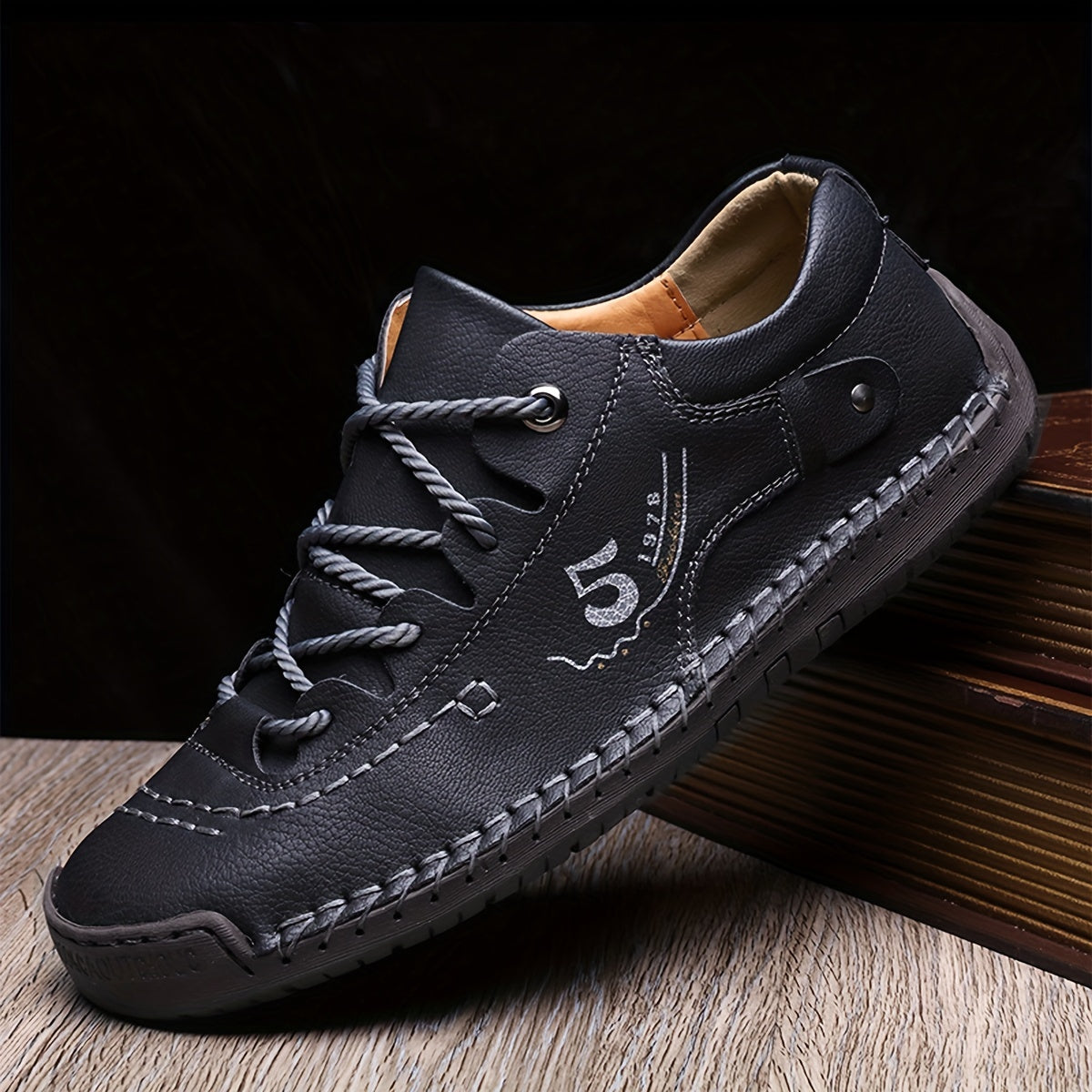 Men's Handmade Casual Sneakers, Outdoor Walking