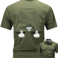 Men's Short-Sleeve Cargo Shirt, Flap Pockets, Breathable