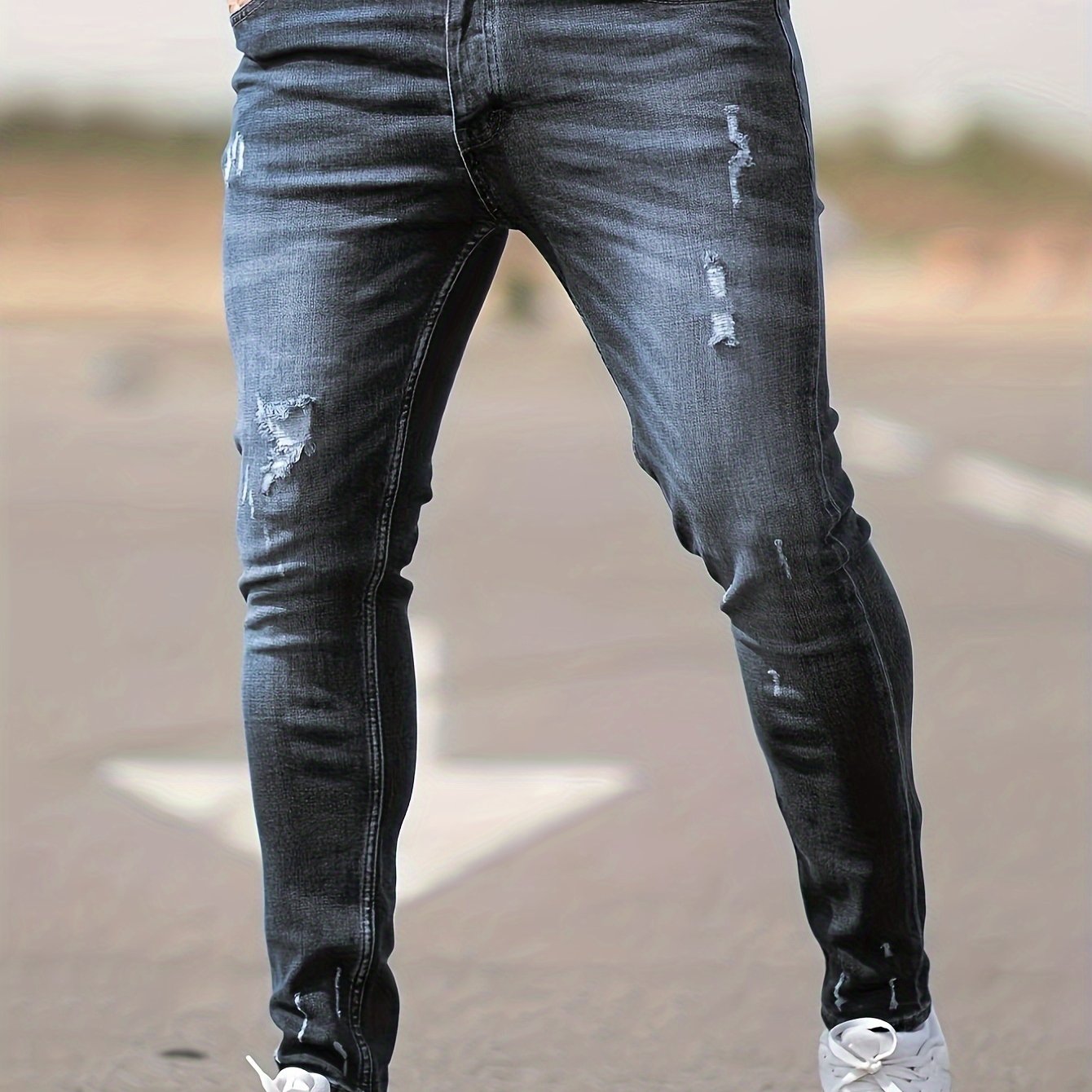 Men's Jeans, Tapered, Slim Distressed
