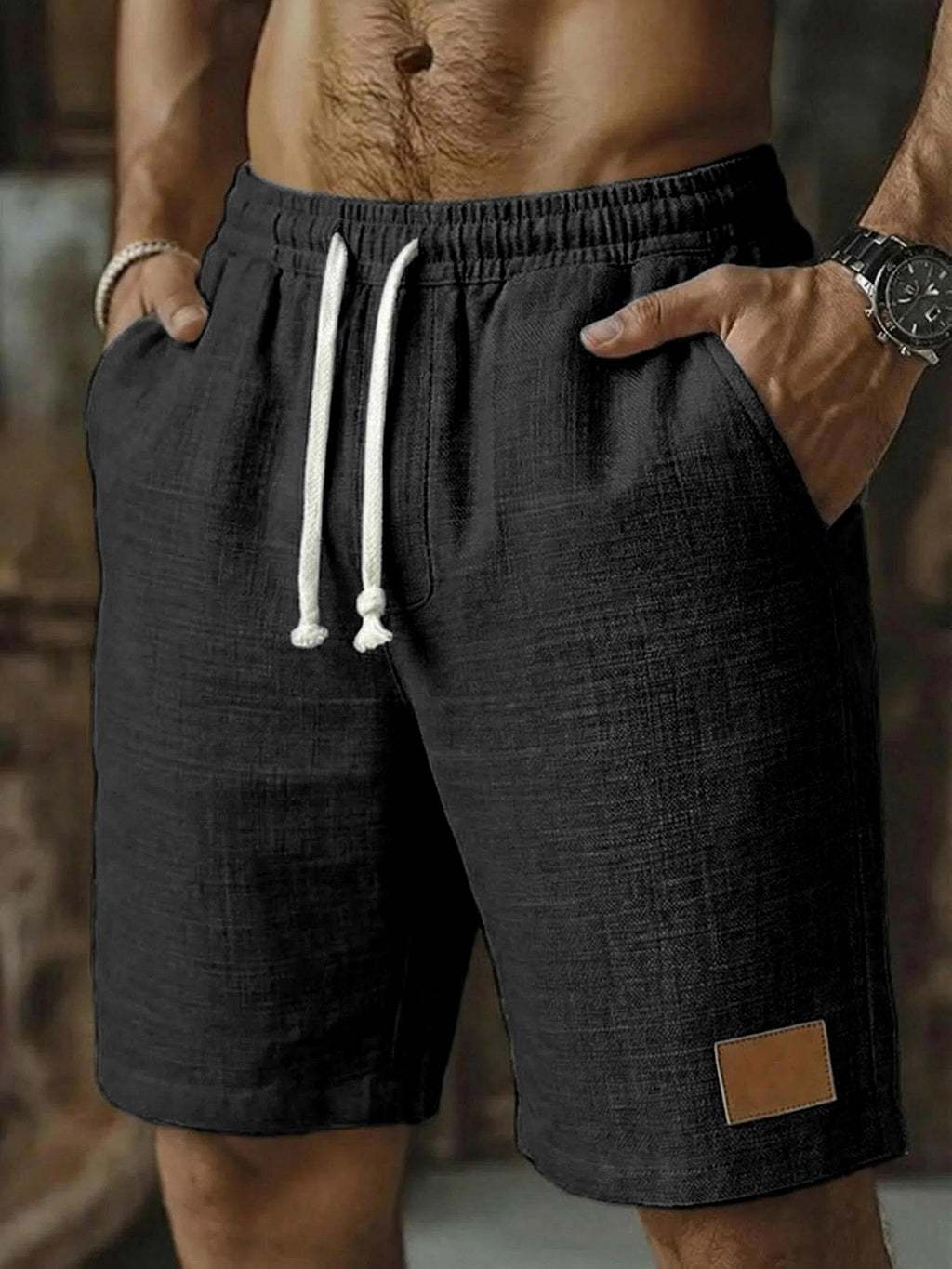 Men's Summer Shorts, Drawstring, Casual with Pockets