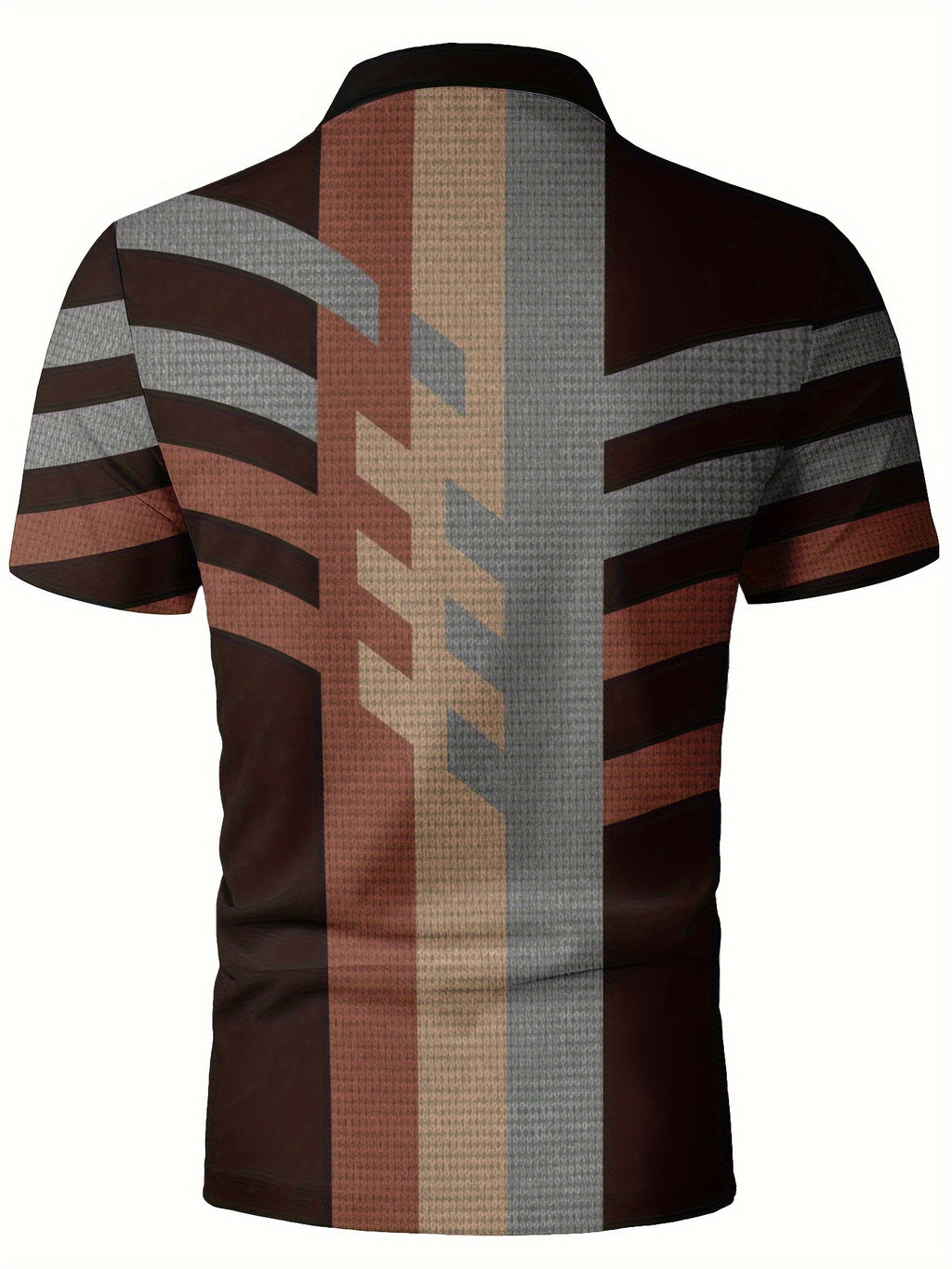Men's Short-Sleeve Shirt, Striped, Button-Up Casual
