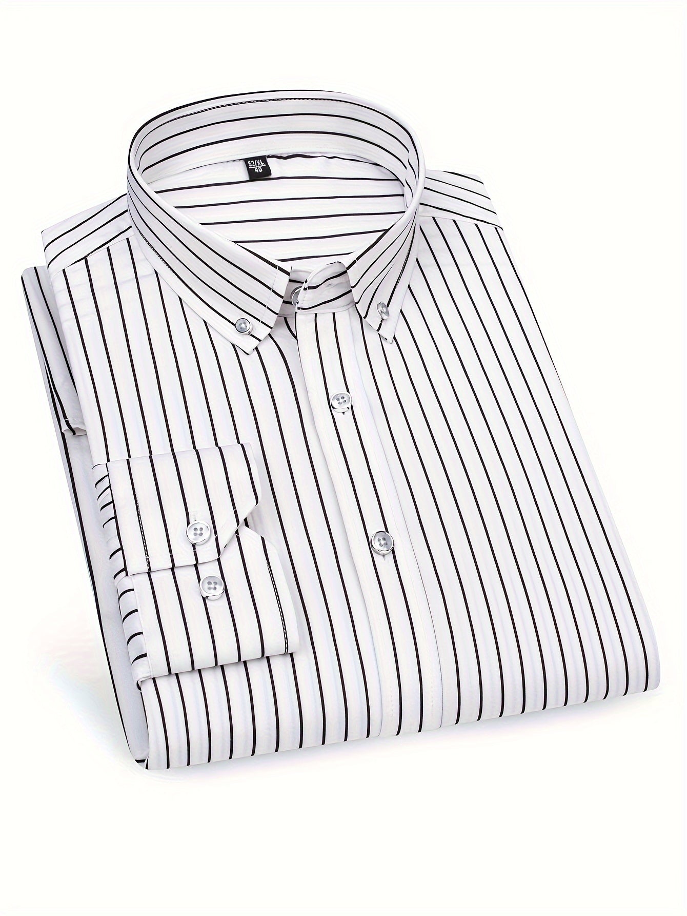 Men's Long-Sleeve Shirt, Vertical Stripe, Slim Dress