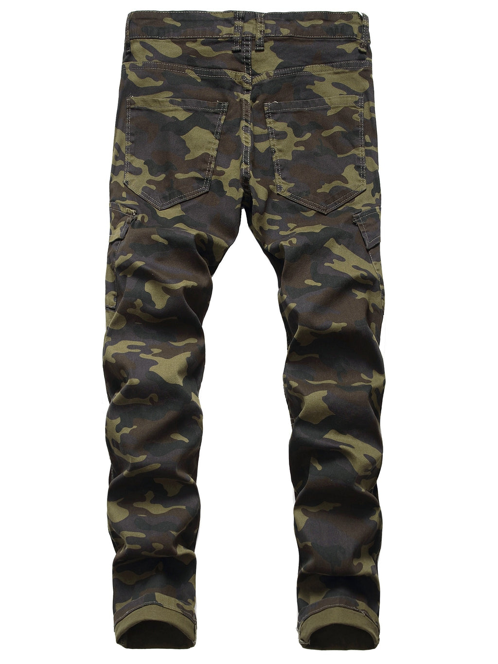 Men's Stretch Jeans, Slim Fit, Distressed Straight-Leg
