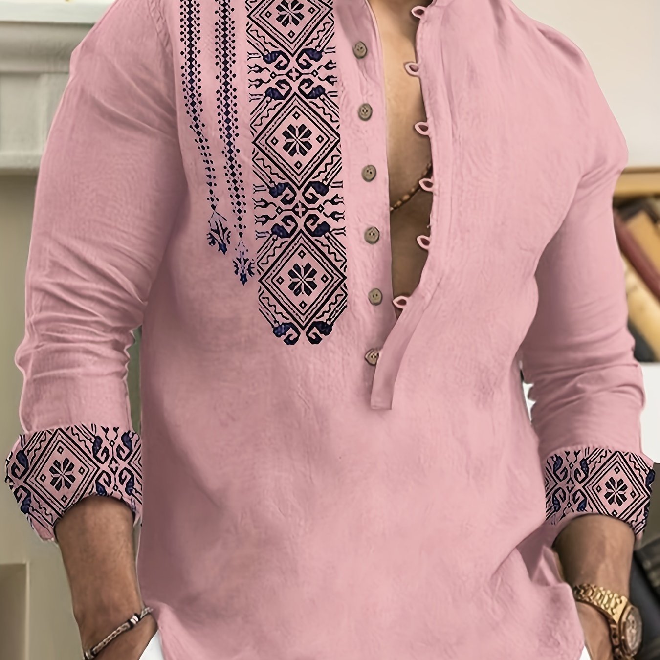 Men's Henley Shirt, Long-Sleeve, Button Placket