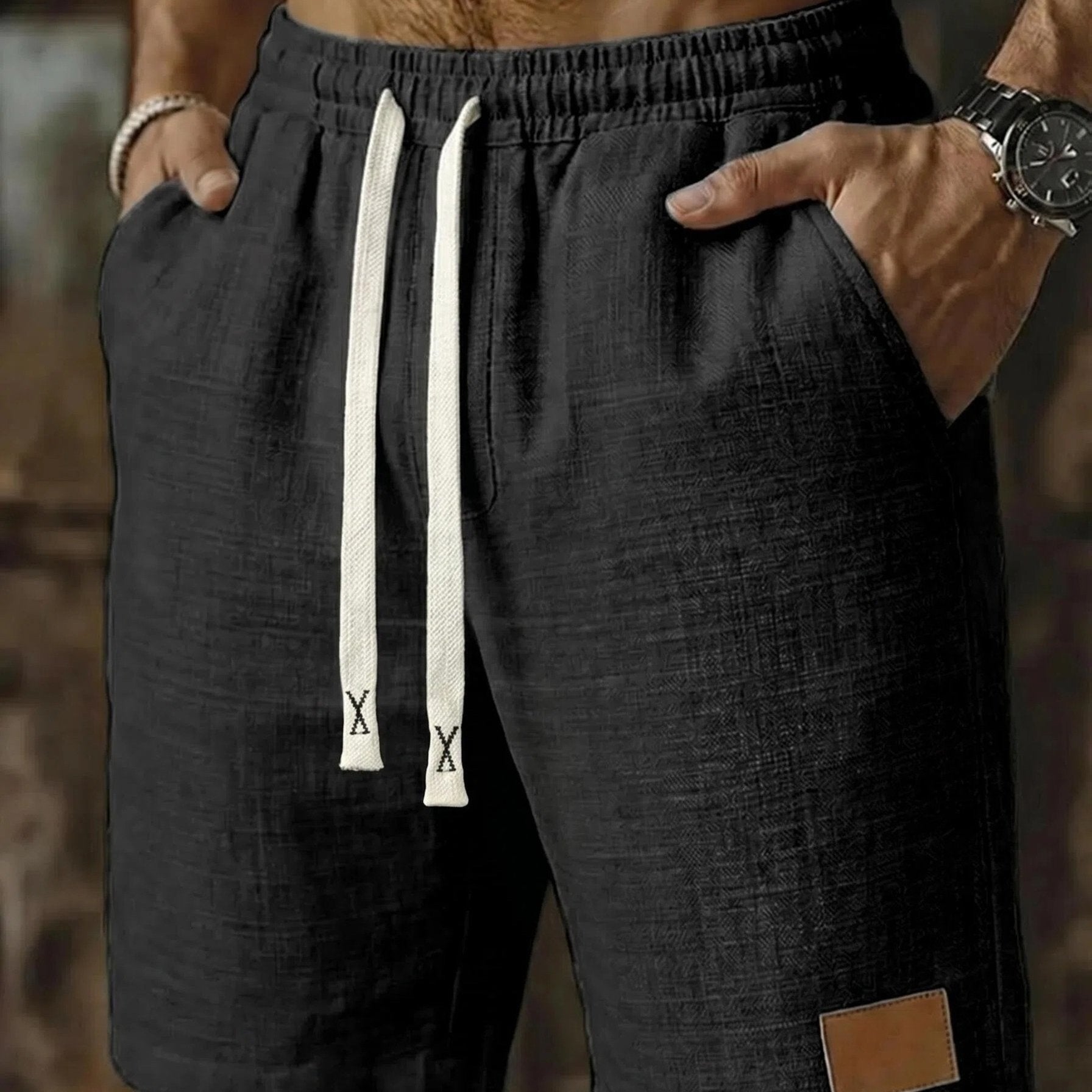 Men's Summer Shorts, Drawstring, Casual with Pockets