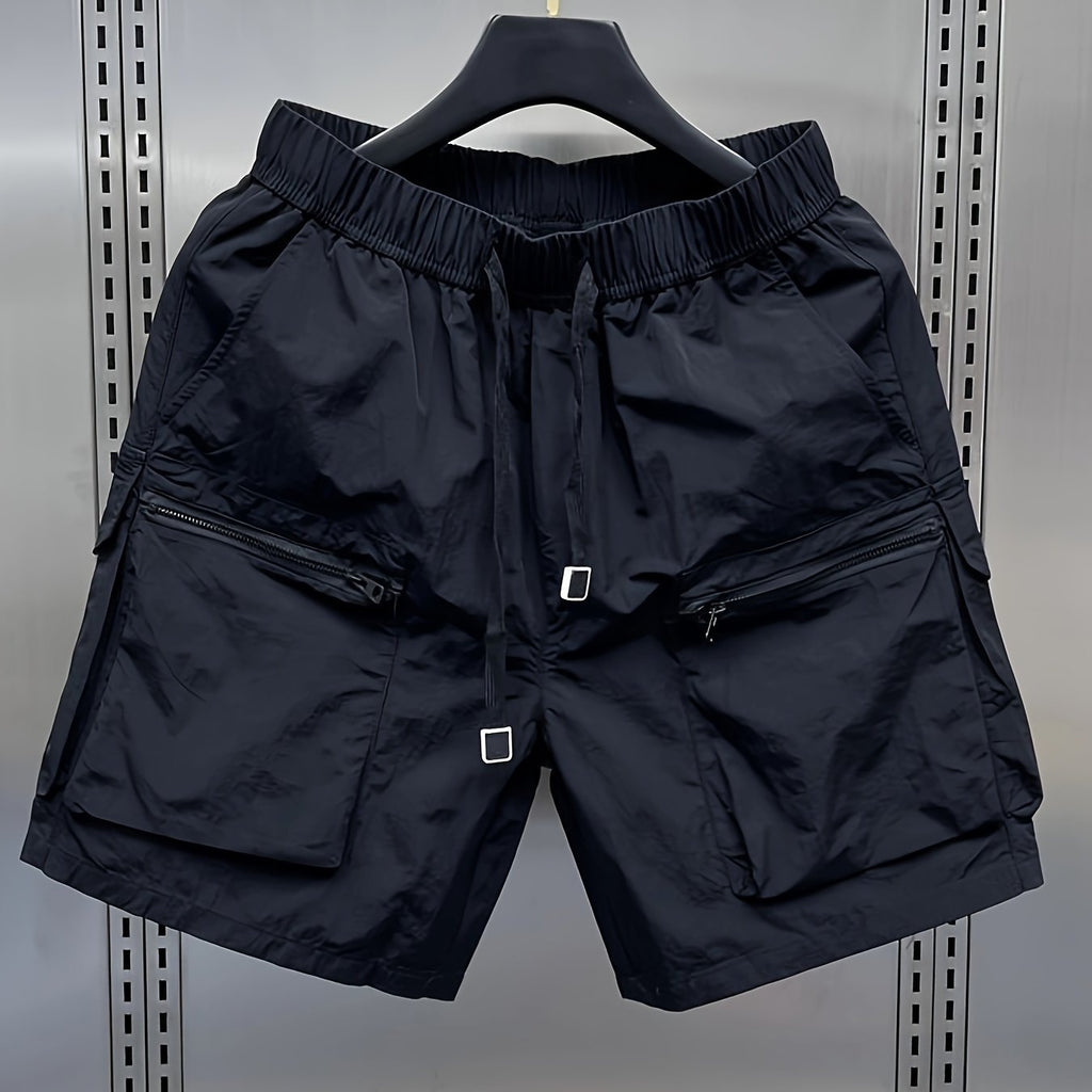 Men's Cargo Shorts, Multi-Pocket, Loose Straight-Leg Casual