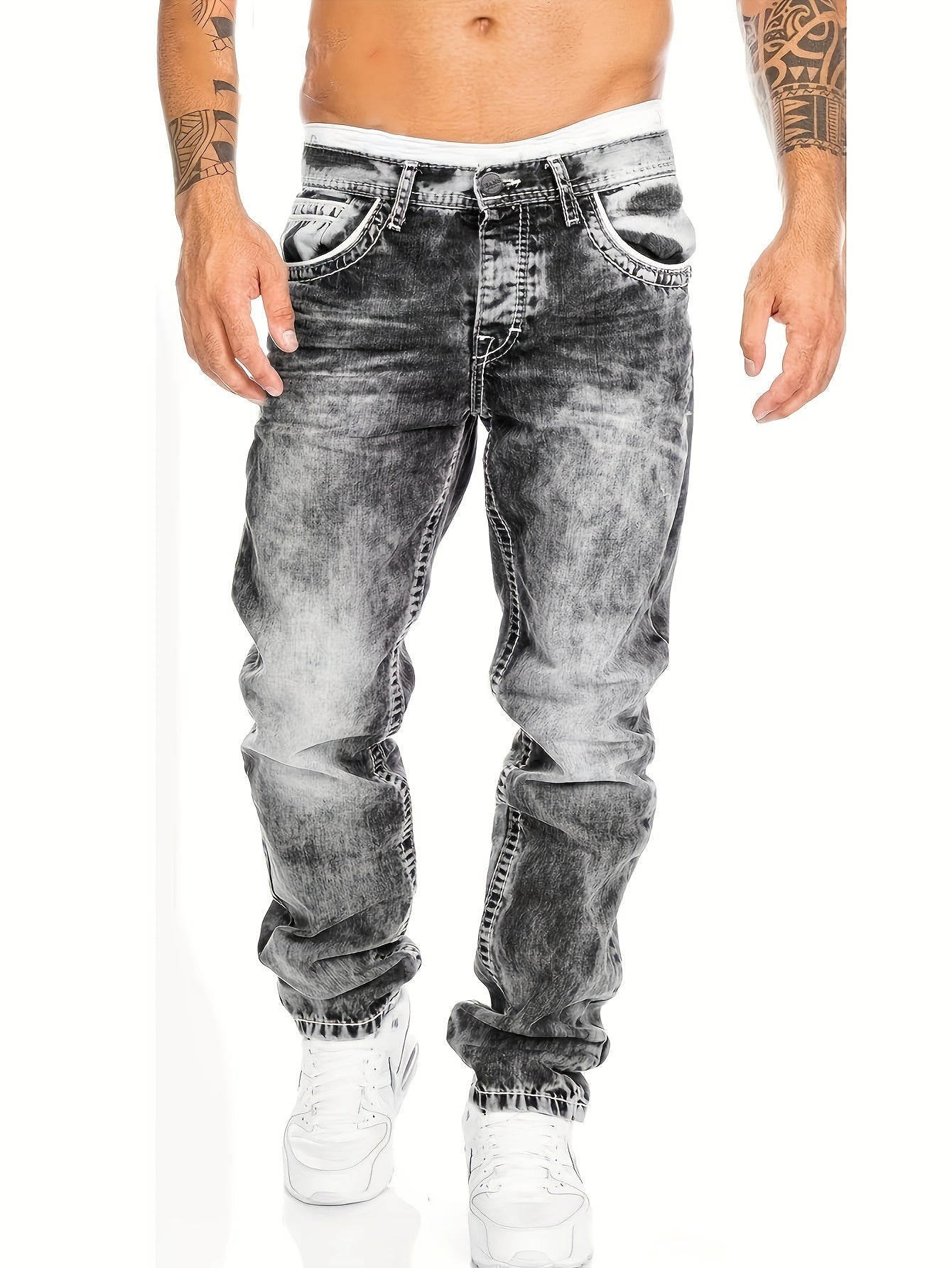 Men's Jeans, Vintage Wash, Slim Straight-Leg