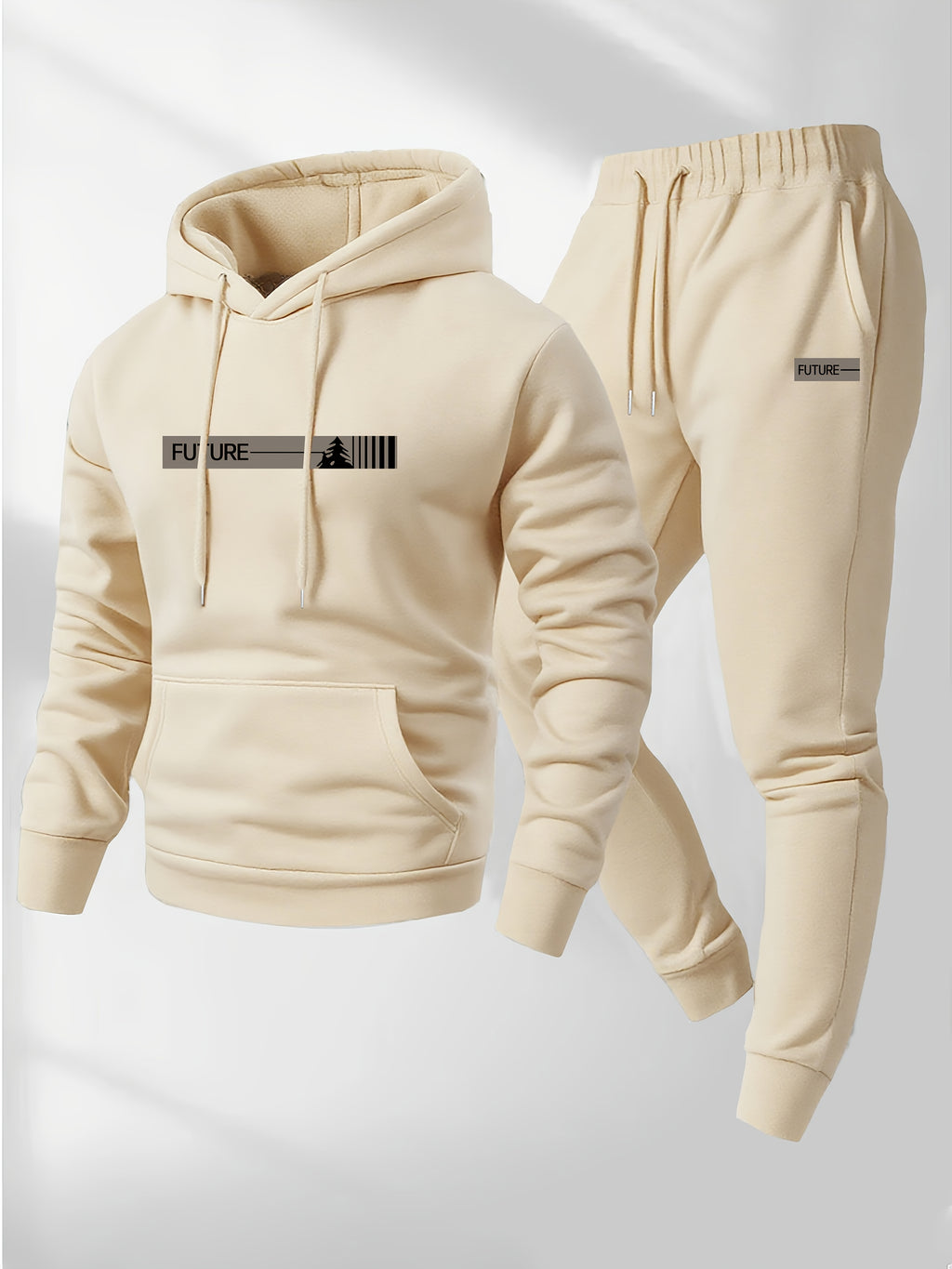 Men's Hoodie & Sweatpants Set, Casual Sport
