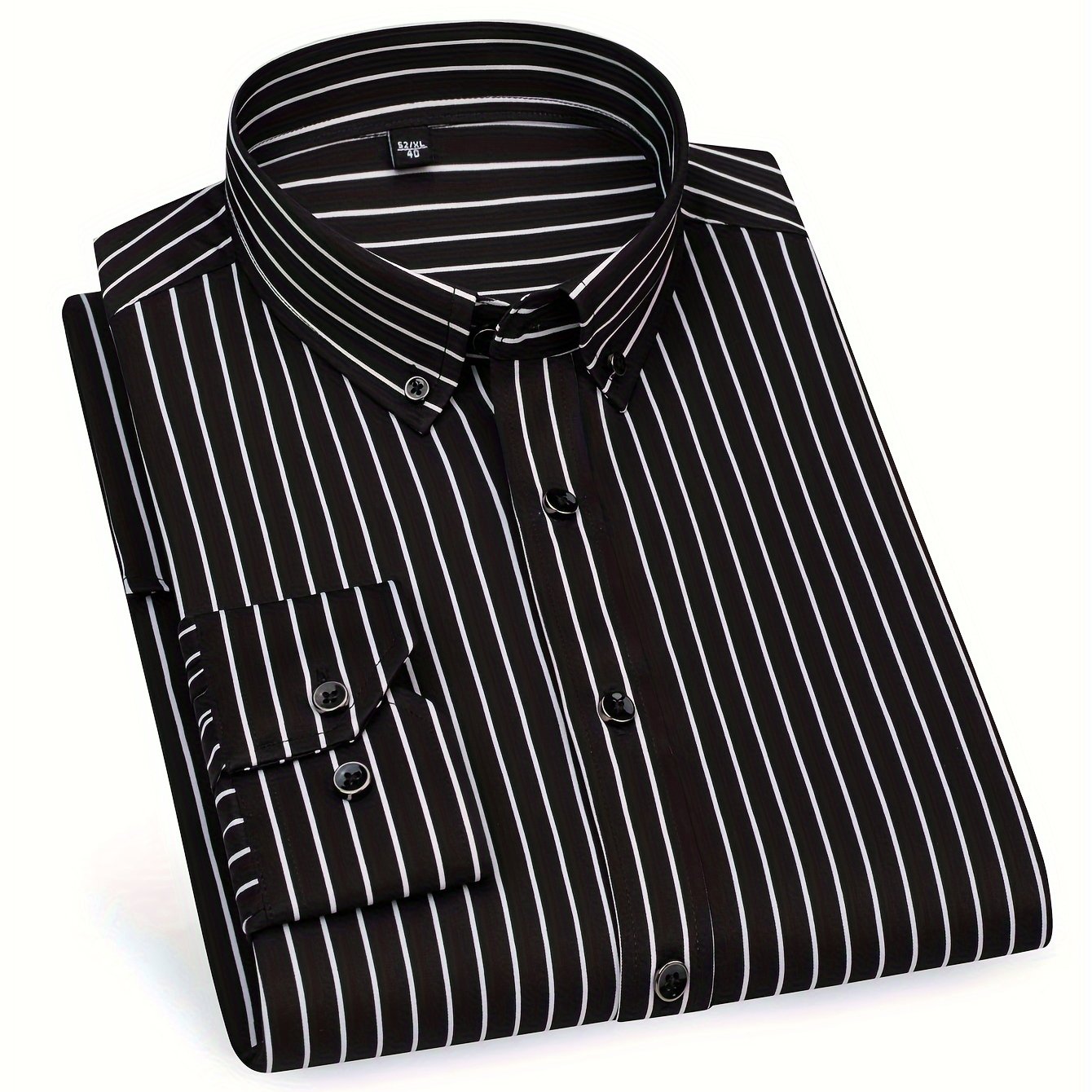 Men's Long-Sleeve Shirt, Vertical Stripe, Slim Dress