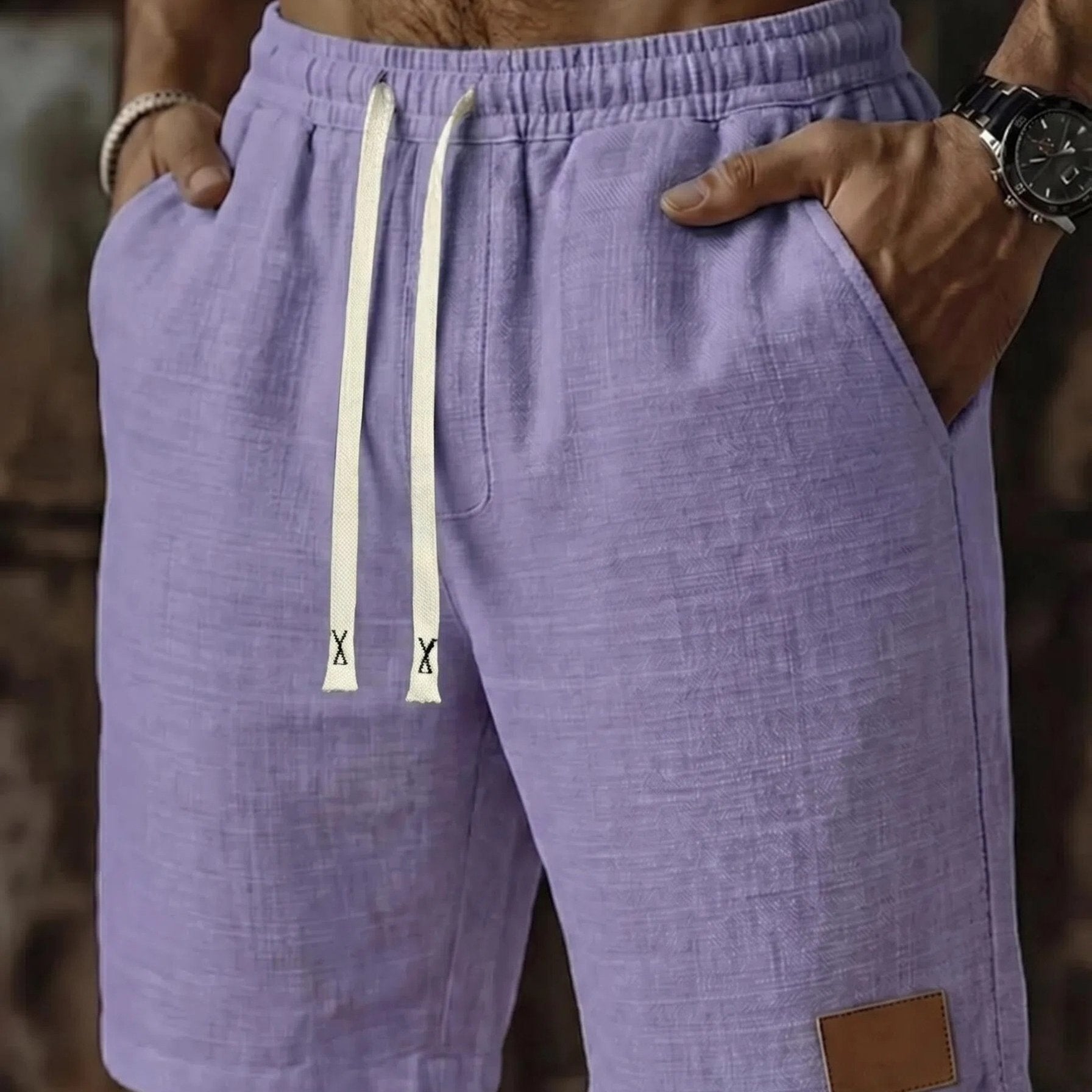 Men's Summer Shorts, Drawstring, Casual with Pockets