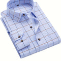 Men's Long-Sleeve Shirt, Plaid, Business Dress